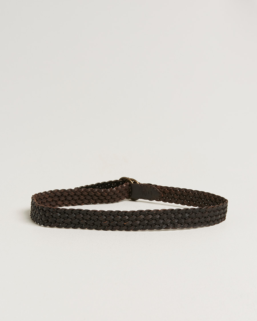 Mies | Vyöt | RRL | Braided Belt Dark Brown