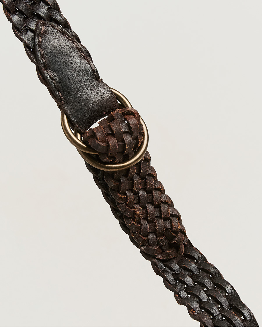 Mies | Vyöt | RRL | Braided Belt Dark Brown