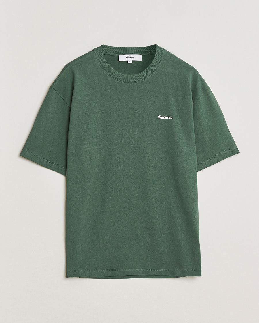 Mies | T-paidat | Palmes | Stitch T-Shirt Dark Green