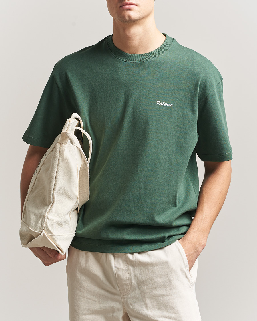 Mies | T-paidat | Palmes | Stitch T-Shirt Dark Green