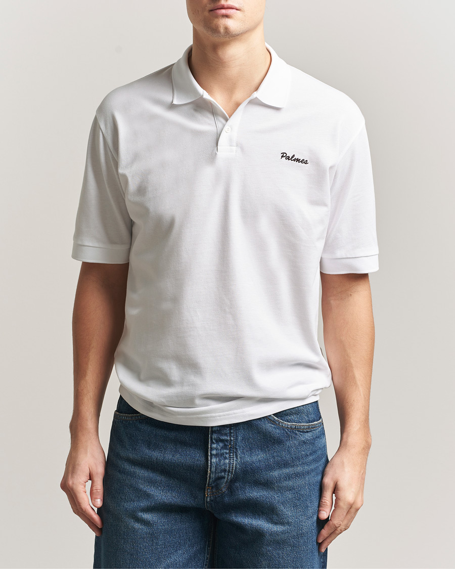 Mies | Pikeet | Palmes | Stitch Piquet Polo White