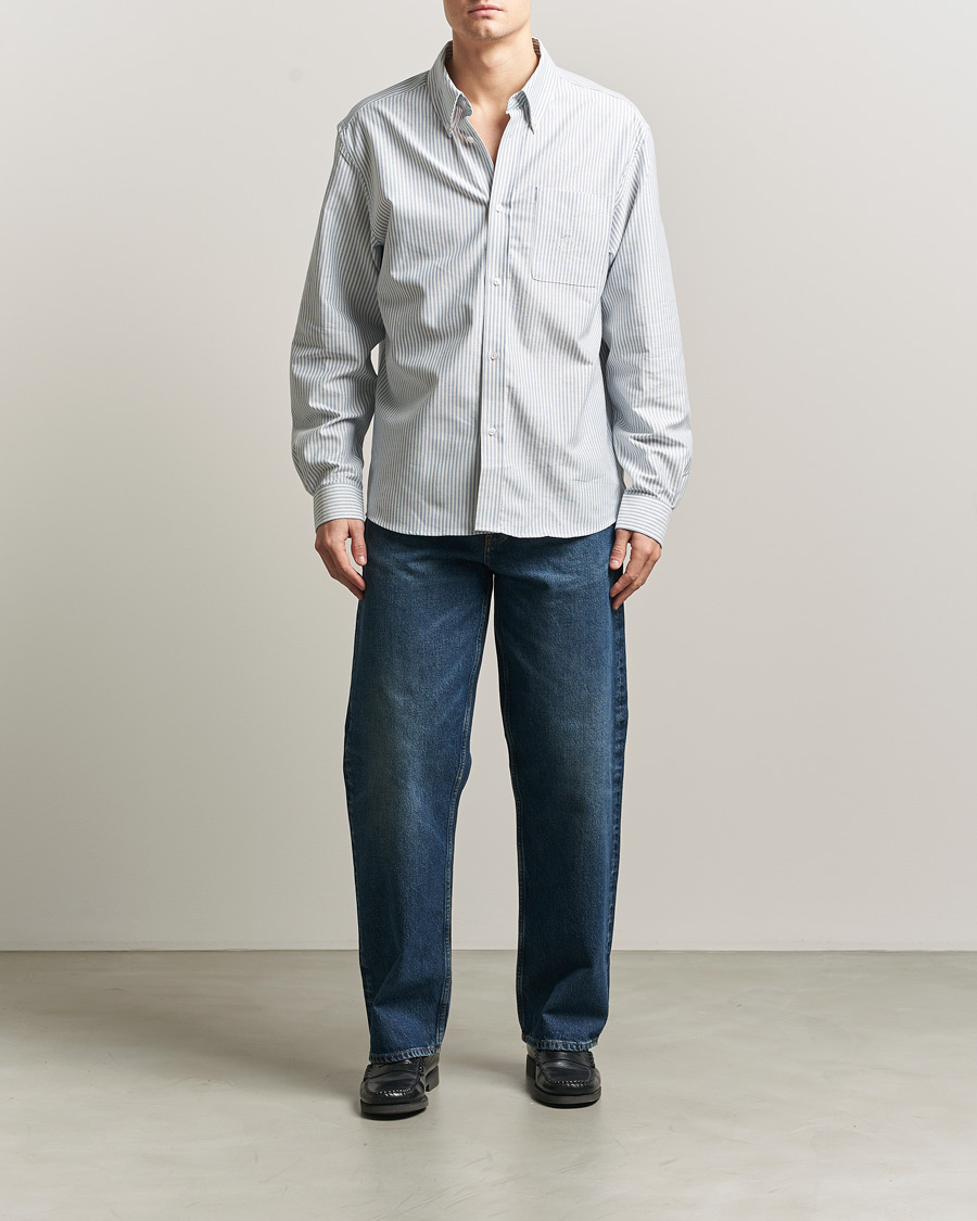 Mies | Kauluspaidat | Palmes | Deuce Oxford Shirt Light Blue Stripe