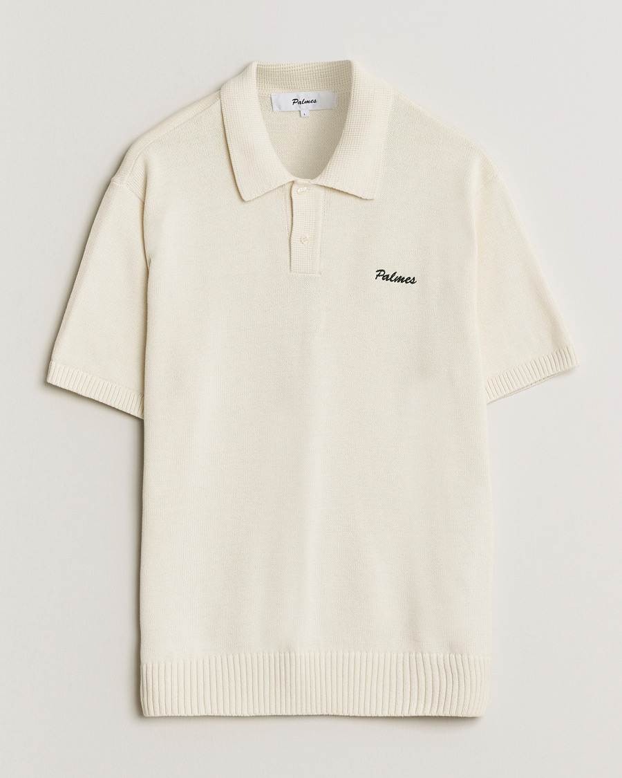 Mies | Pikeet | Palmes | Cotton Knit Polo Off White