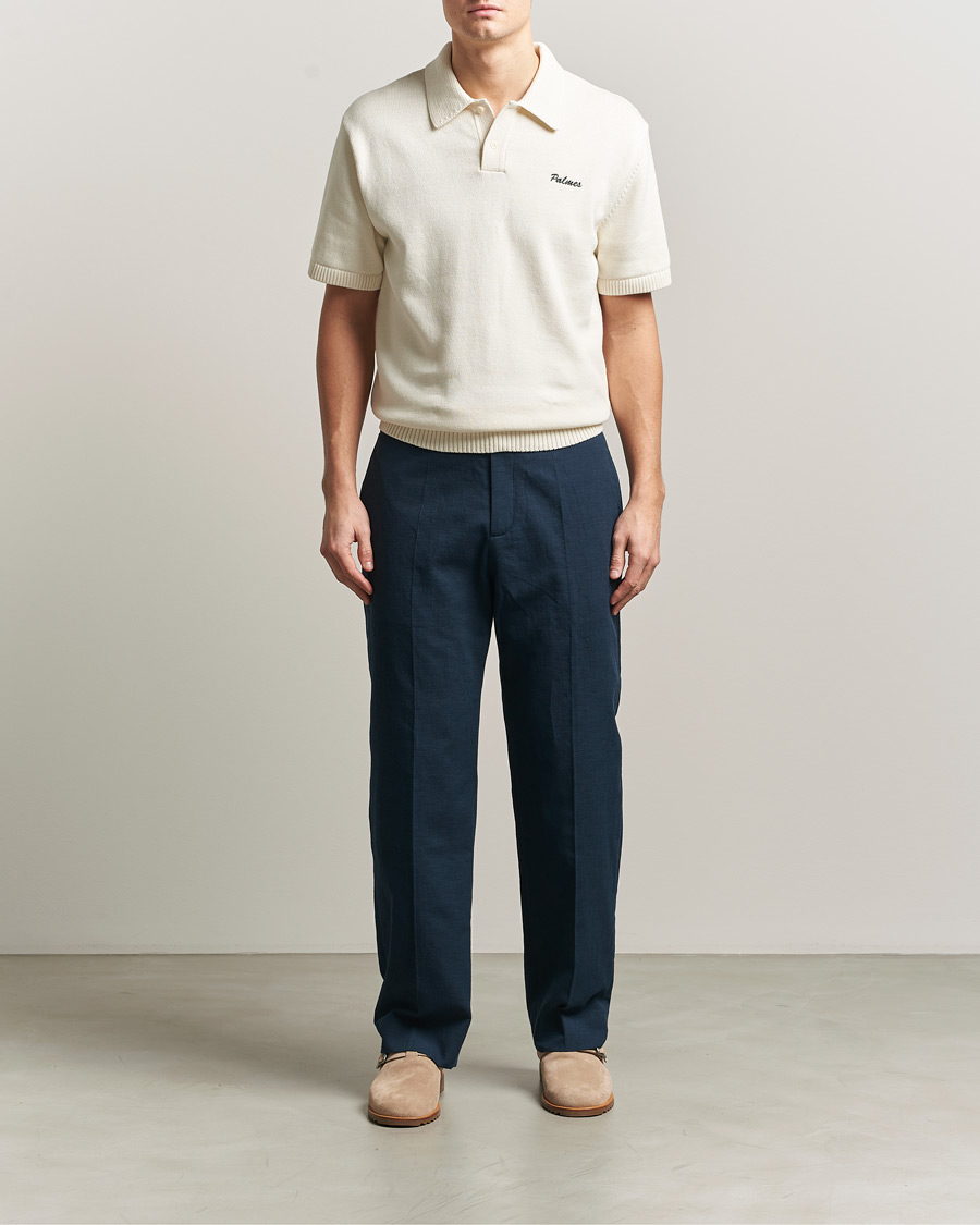Mies | Pikeet | Palmes | Cotton Knit Polo Off White