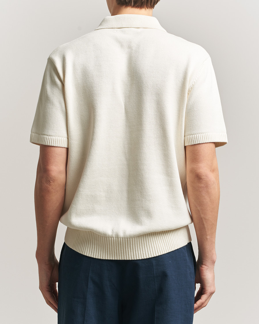 Mies | Pikeet | Palmes | Cotton Knit Polo Off White