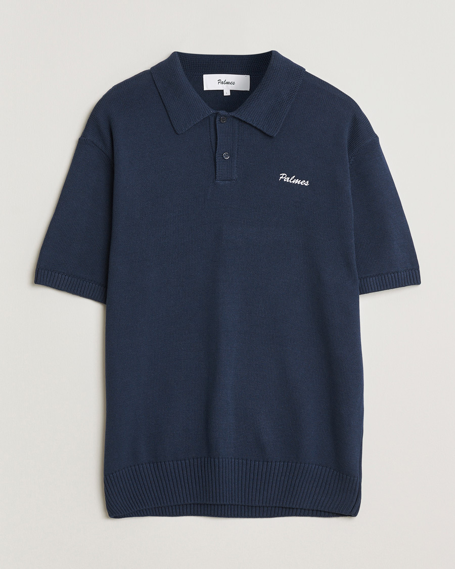 Mies | Pikeet | Palmes | Cotton Knit Polo Navy