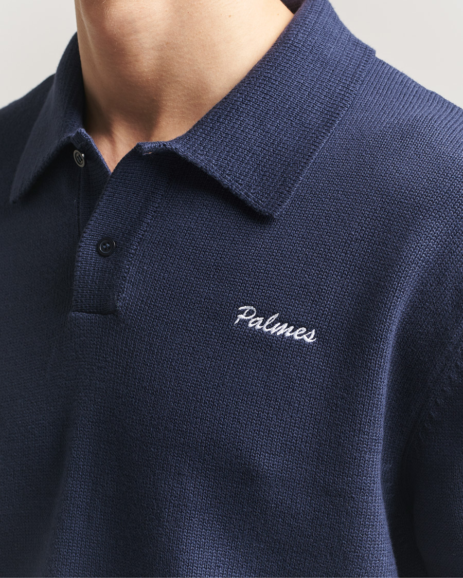 Mies | Pikeet | Palmes | Cotton Knit Polo Navy