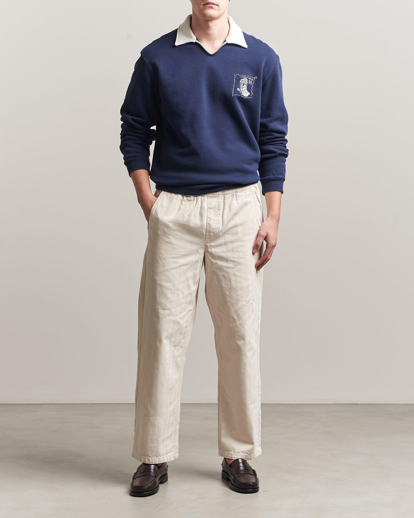 Mies | Puserot | Palmes | Boot Open Rugby Shirt Navy