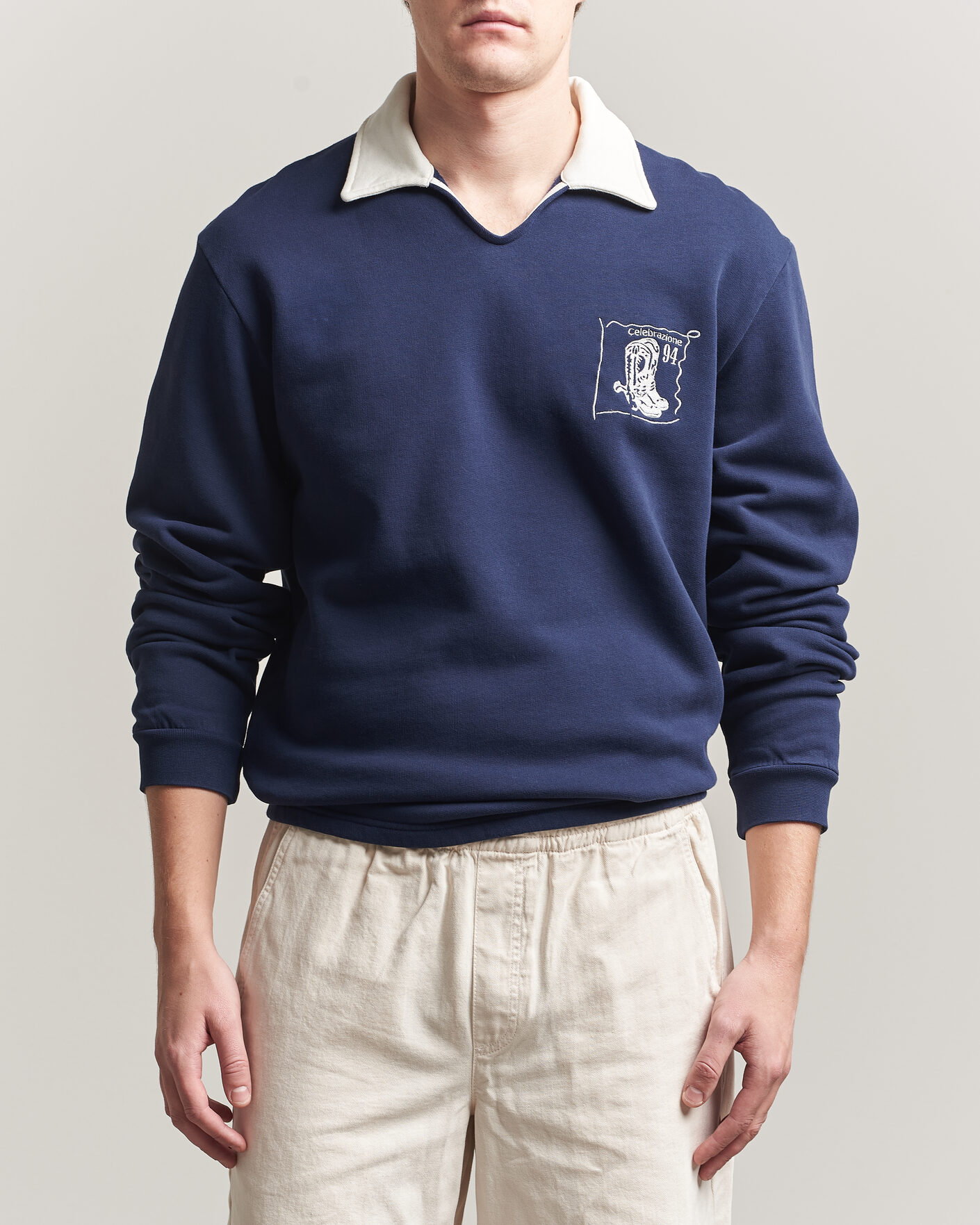 Mies | Puserot | Palmes | Boot Open Rugby Shirt Navy