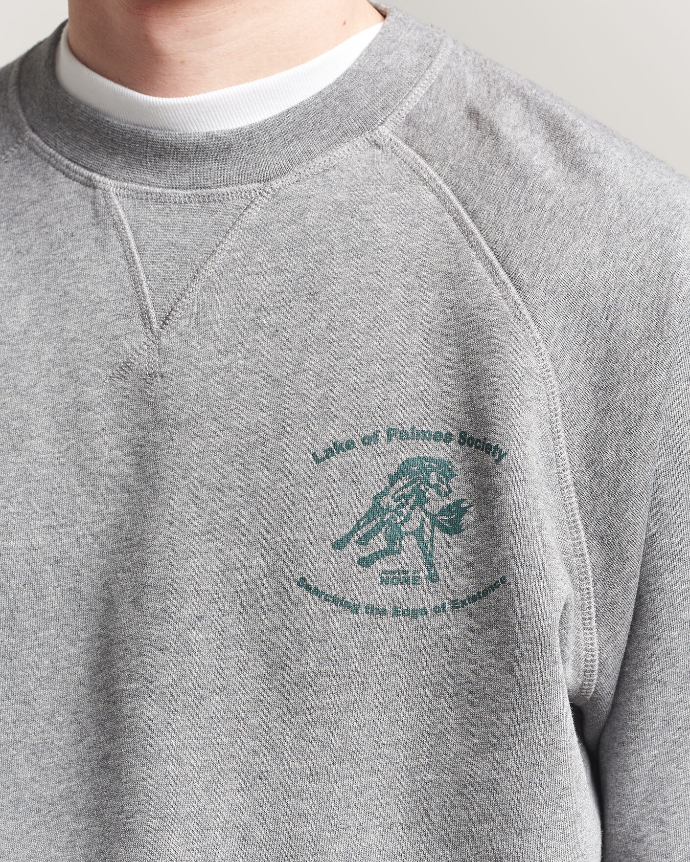 Mies | Puserot | Palmes | Lake Raglan Sweatshirt Grey Melange