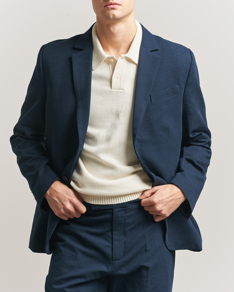 Mies | Pikkutakit | Palmes | Single Breasted Cotton Blazer Navy