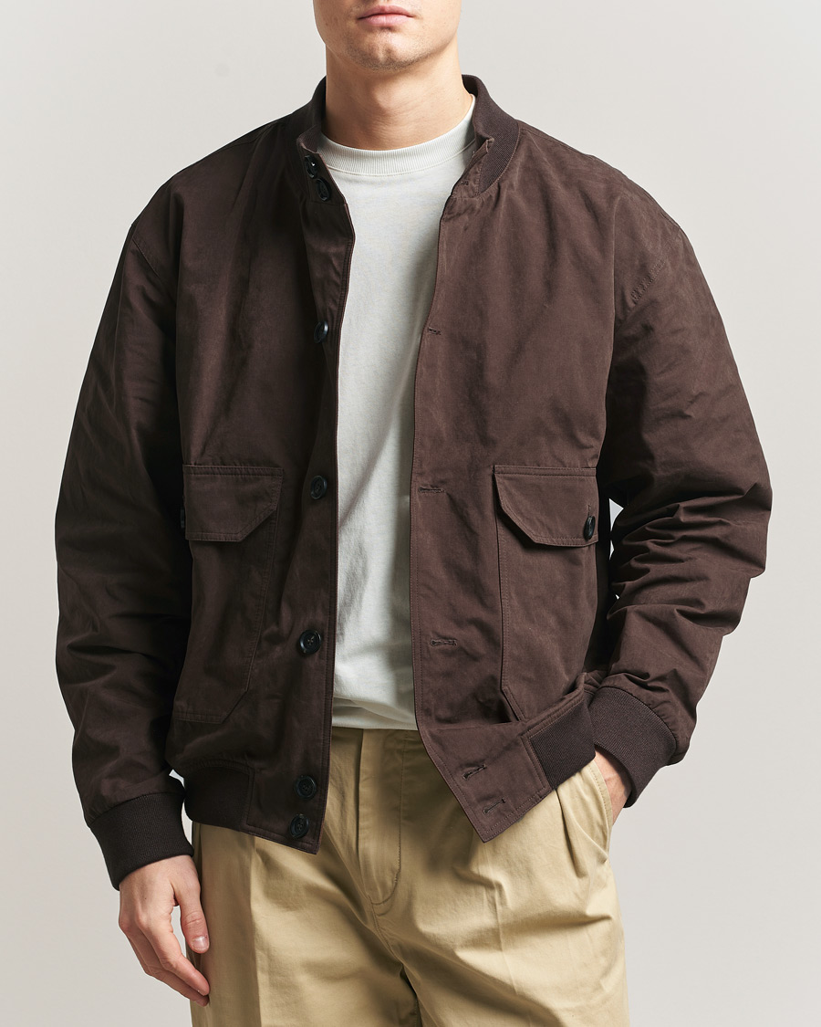 Mies | Takit | Palmes | Waxed Cotton Jacket Brown