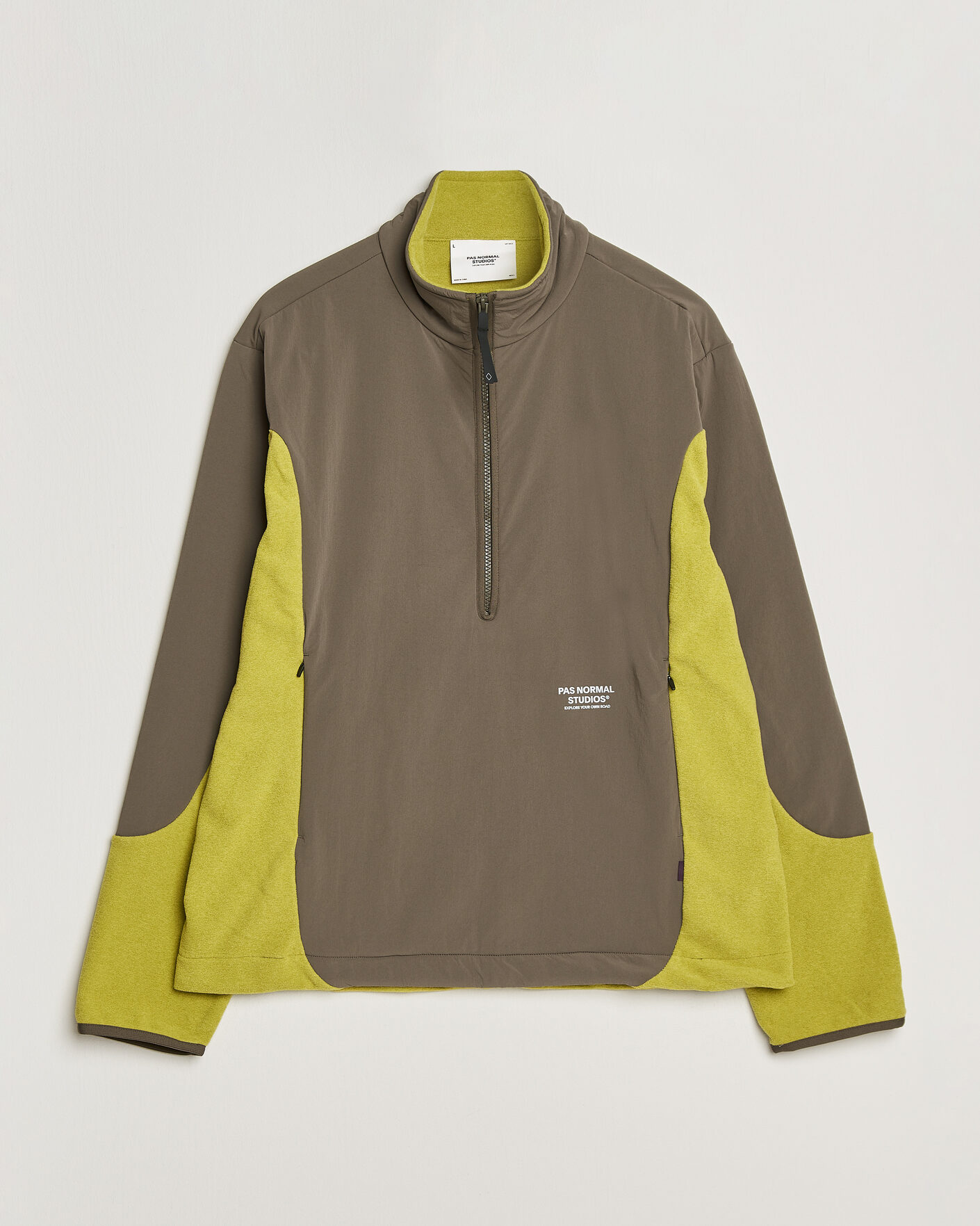 Mies | Takit | Pas Normal Studios | Off Race Light Fleece Half Zip Moss Green