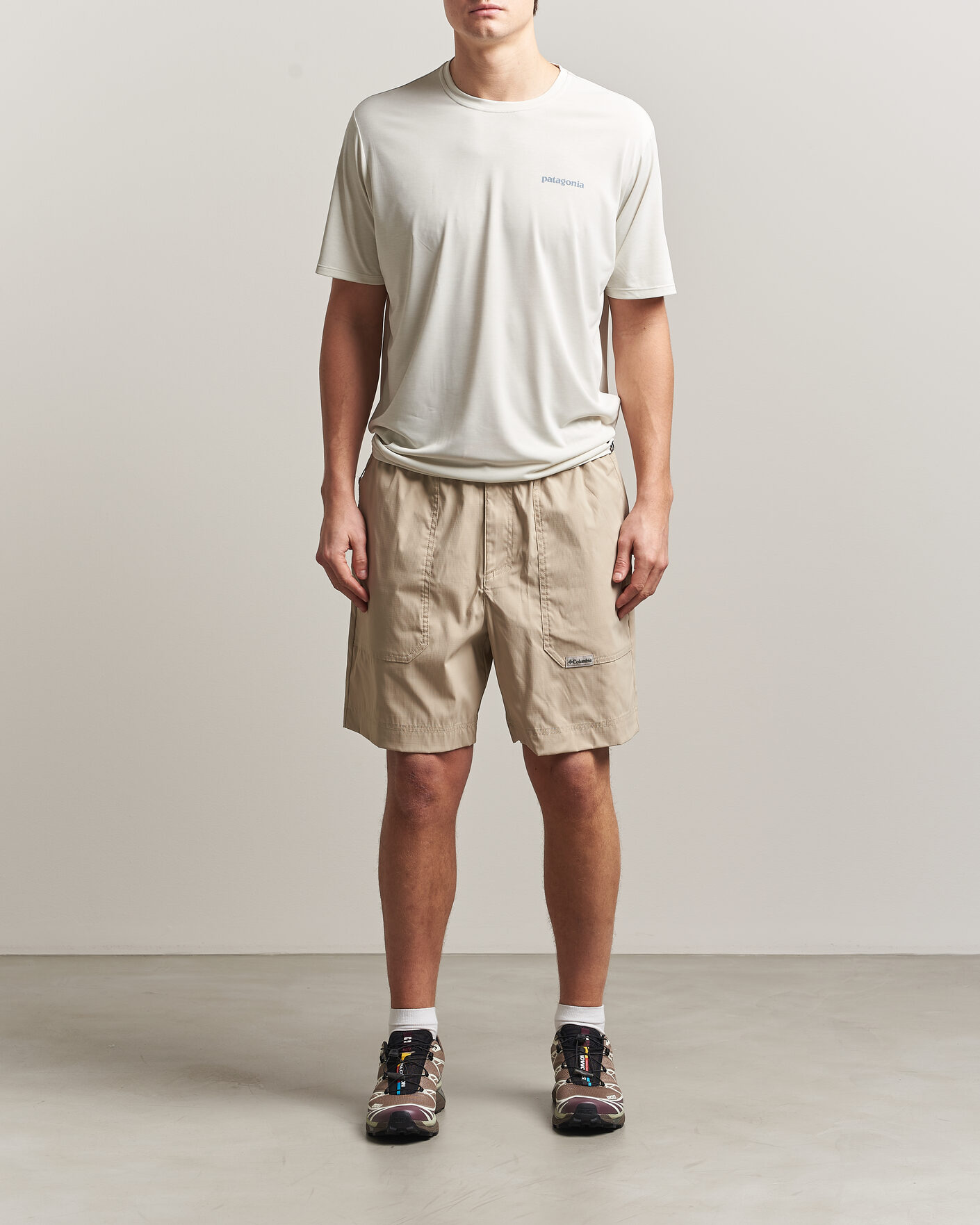 Mies | T-paidat | Patagonia | Cap Cool Daily Logo T-Shirt Dyno White