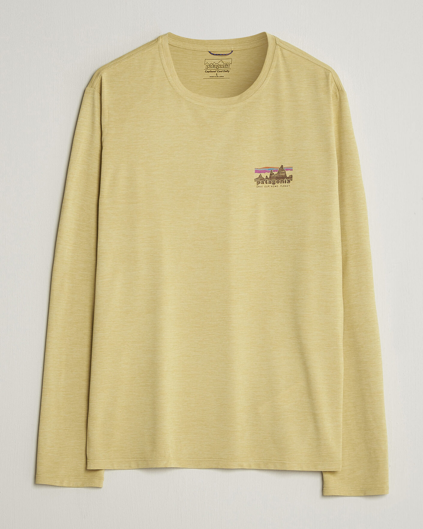 Mies | T-paidat | Patagonia | 73 Skyline Cap Cool Daily Long Sleeve T-Shirt Yellow