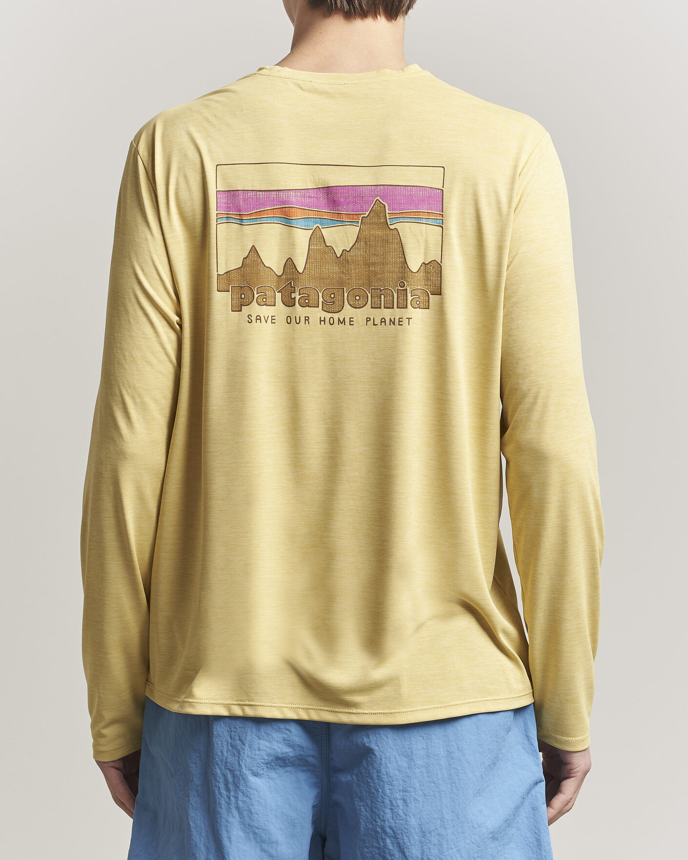 Mies | T-paidat | Patagonia | 73 Skyline Cap Cool Daily Long Sleeve T-Shirt Yellow