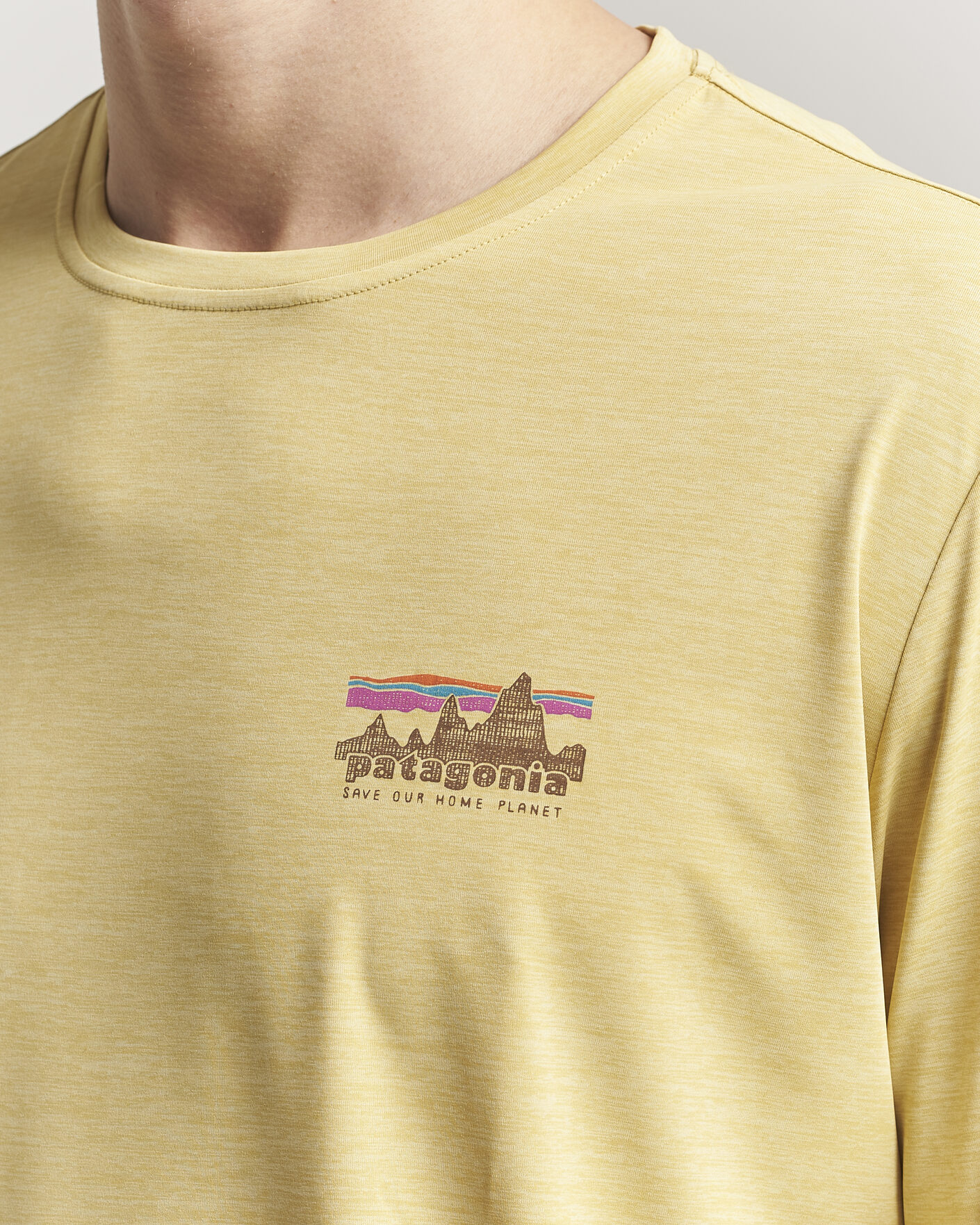 Mies | T-paidat | Patagonia | 73 Skyline Cap Cool Daily Long Sleeve T-Shirt Yellow