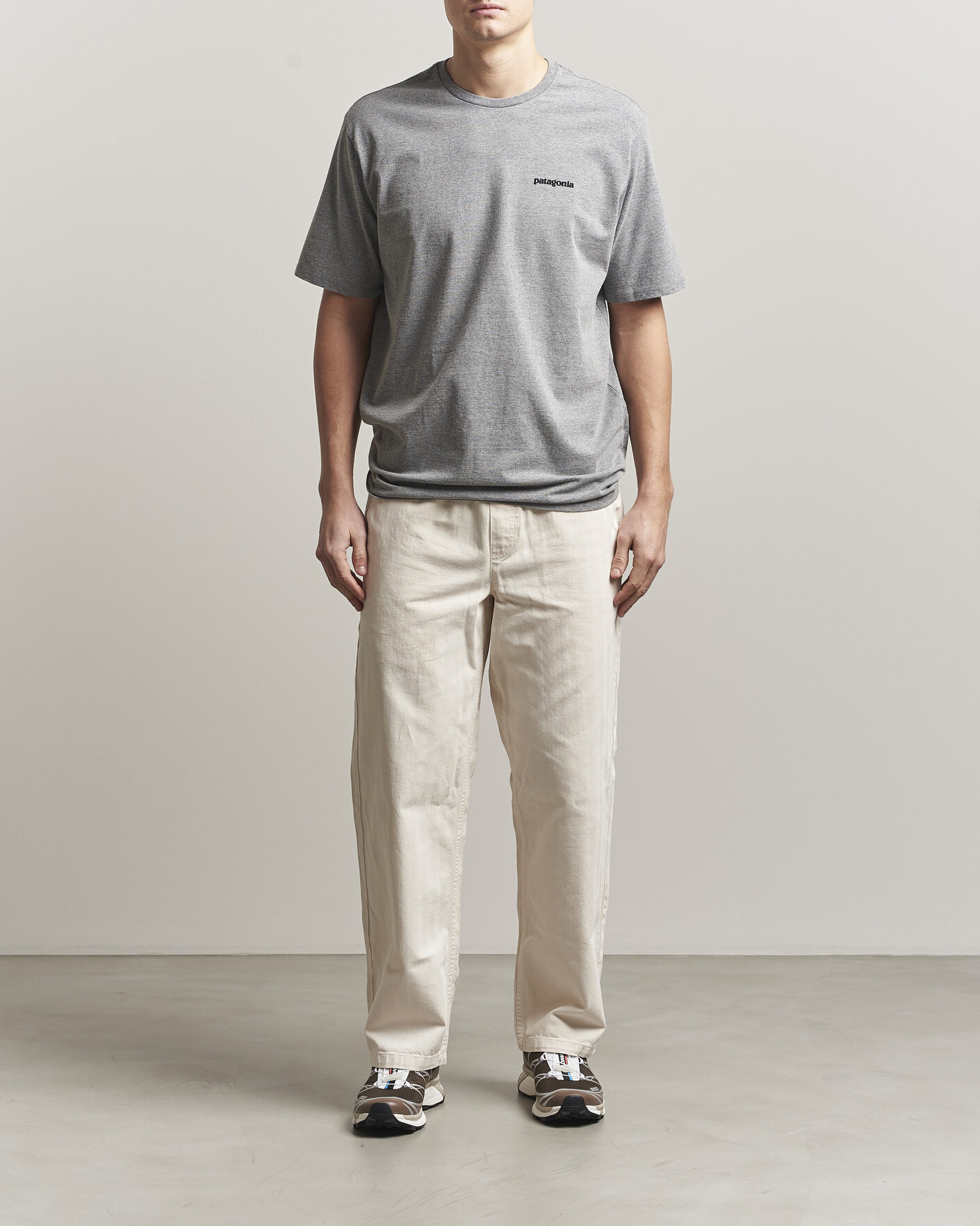 Mies | T-paidat | Patagonia | P-6 Logo T-Shirt Gravel Heather