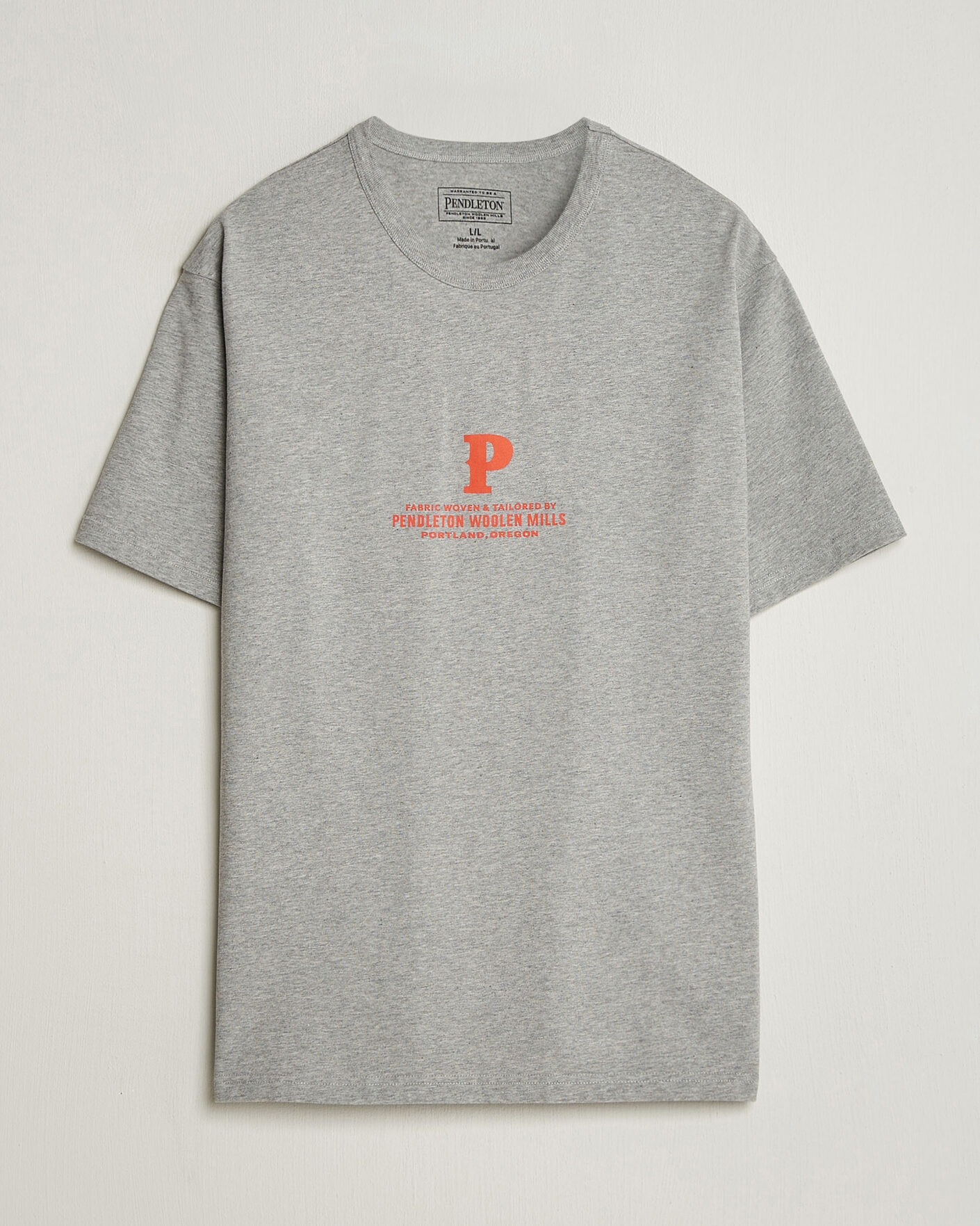 Mies | T-paidat | Pendleton | Heavyweight P Tee Ash Heather Grey