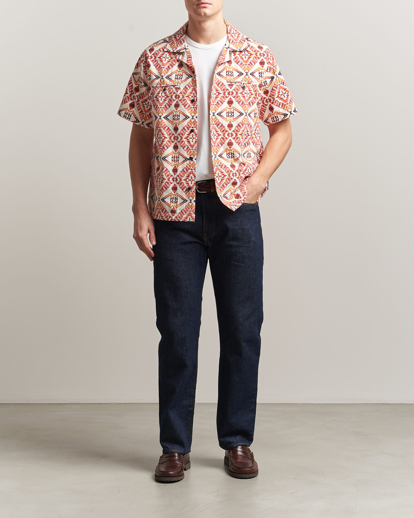 Mies | Kauluspaidat | Pendleton | Camp Shirt Thunder Earthquake/Cream