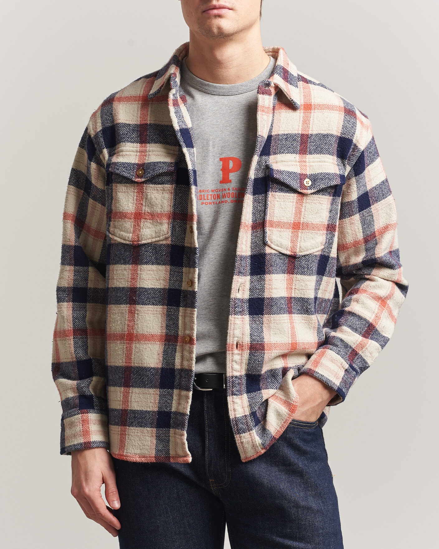 Mies | Kauluspaidat | Pendleton | Big Pocket Shirt Silver Lining