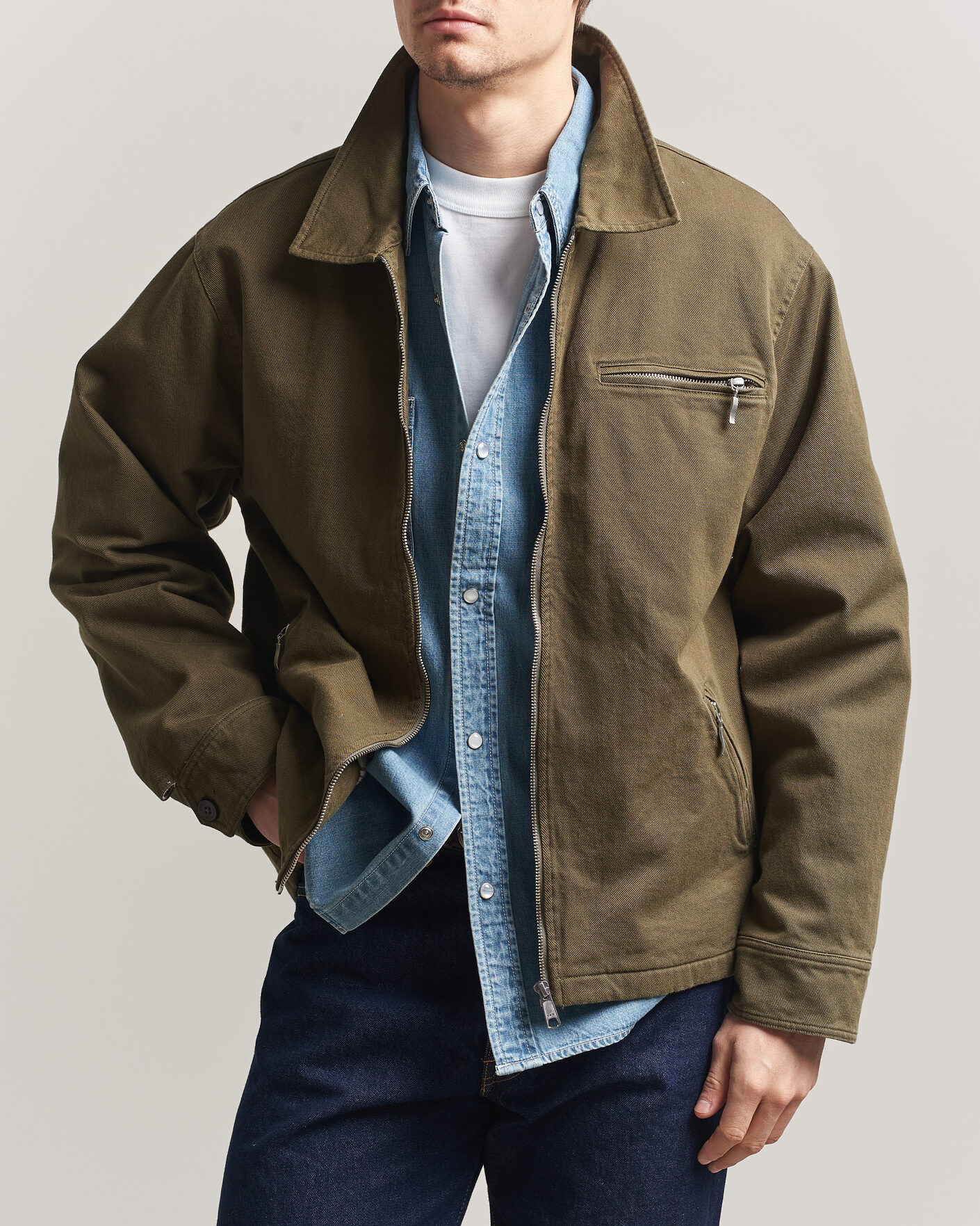 Mies | Takit | Pendleton | Blandet Lined Bomber Jacket Sage