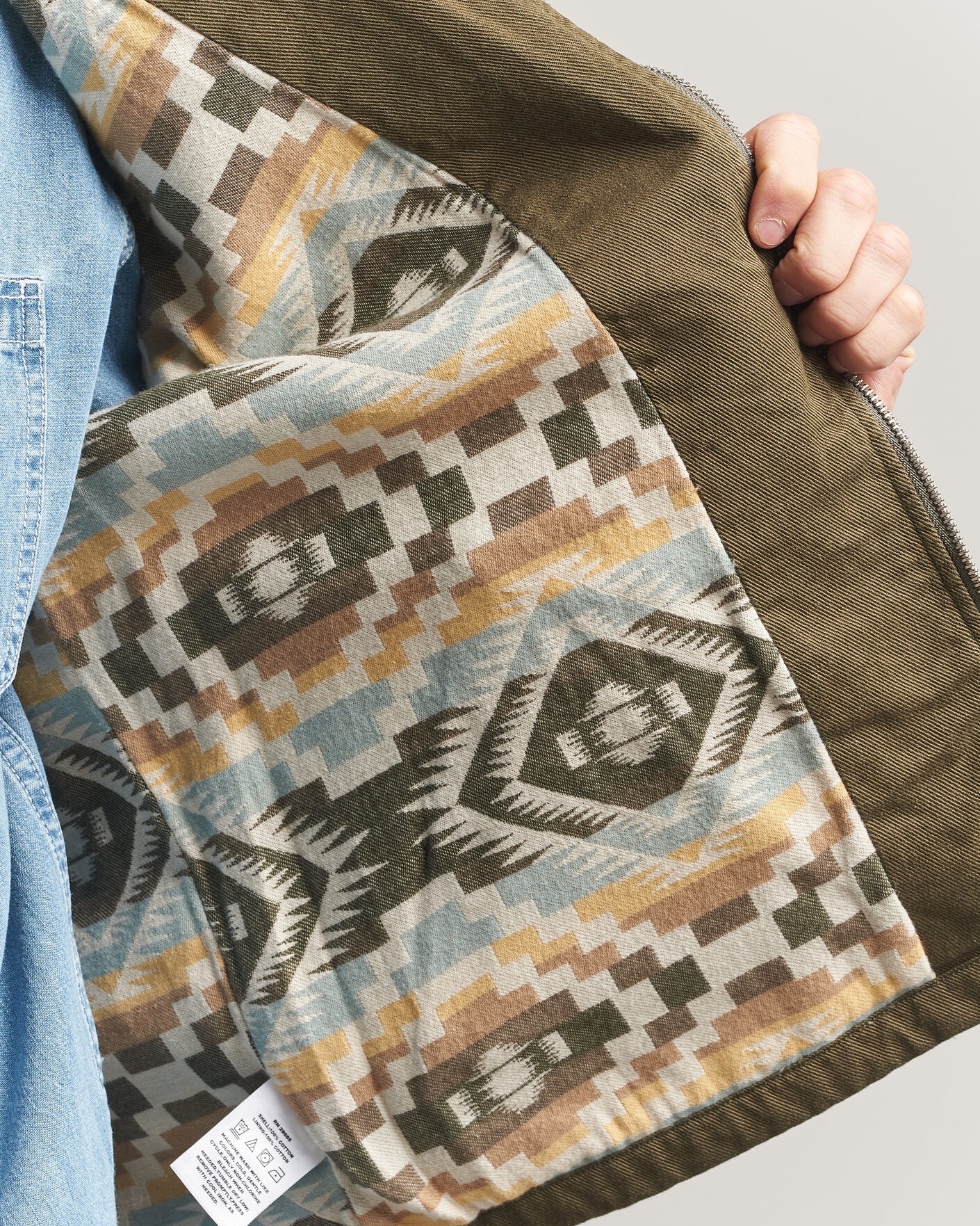 Mies | Takit | Pendleton | Blandet Lined Bomber Jacket Sage