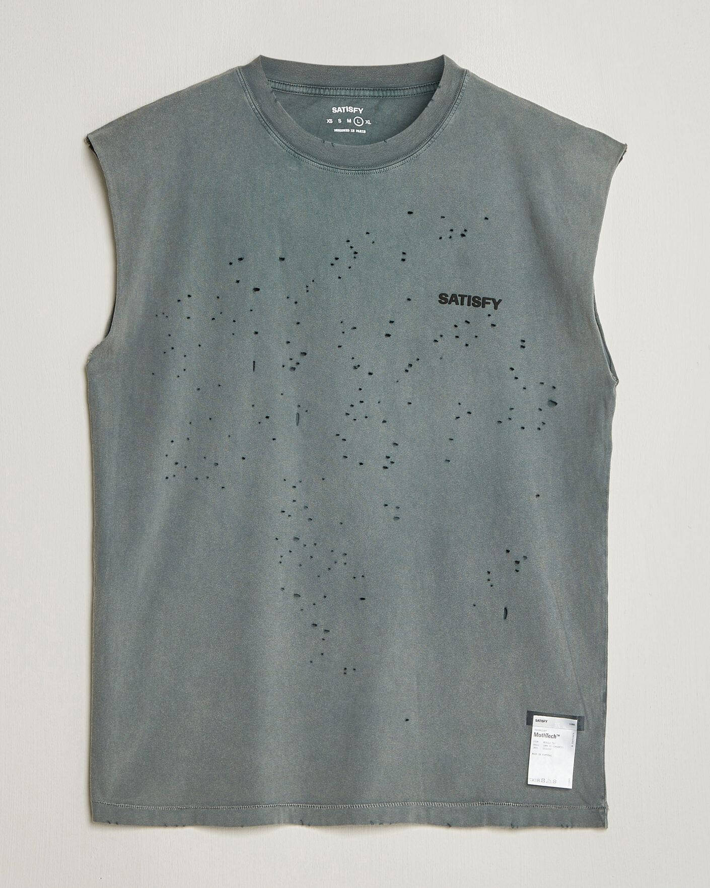 Mies | T-paidat | Satisfy | MothTech Muscle Tee Faded Black