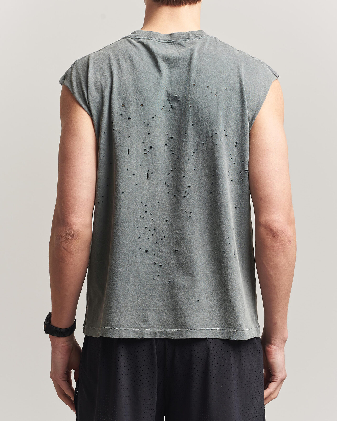 Mies | T-paidat | Satisfy | MothTech Muscle Tee Faded Black