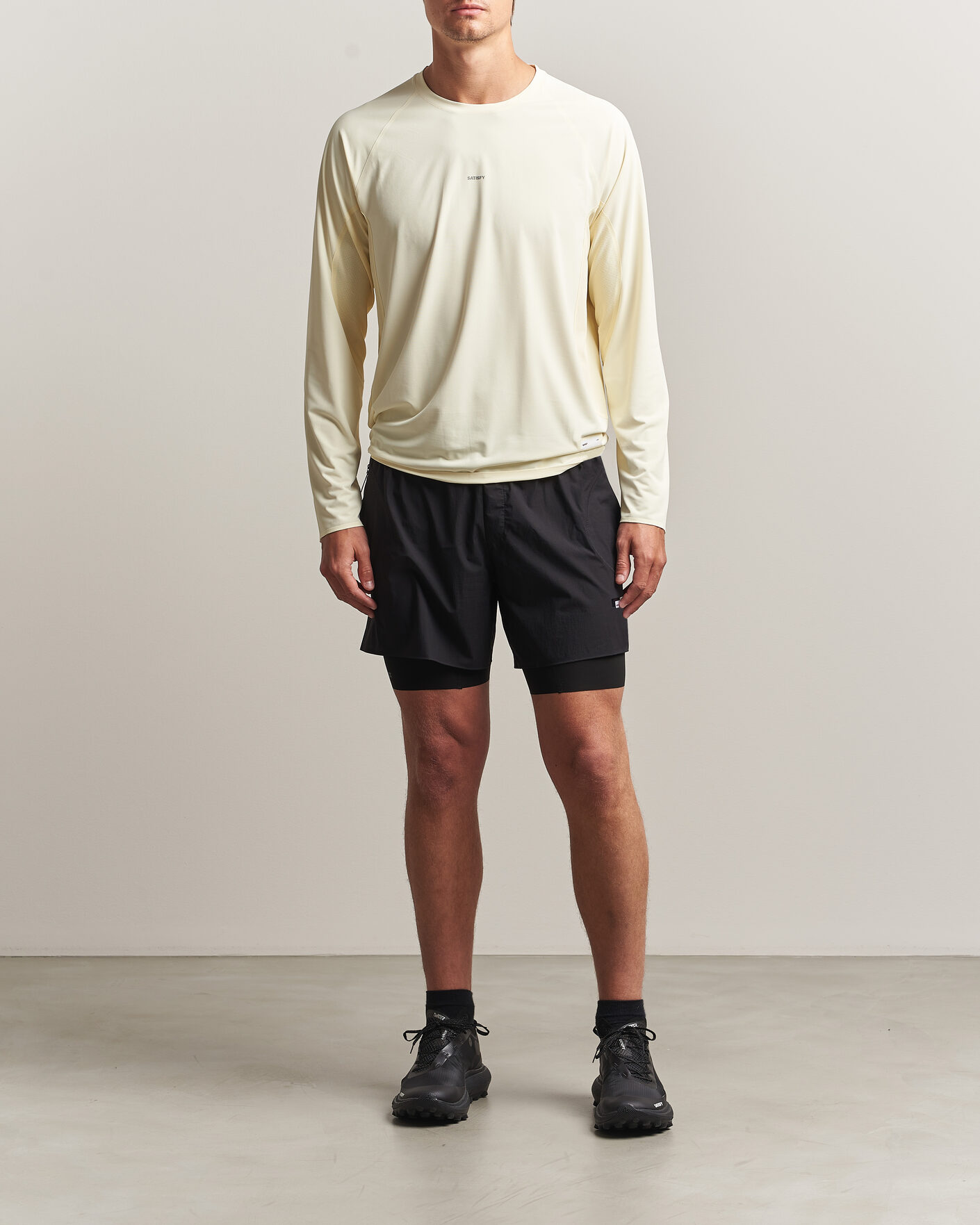Mies | T-paidat | Satisfy | AuraLite UV Long Sleeve T-Shirt Transparent Yellow