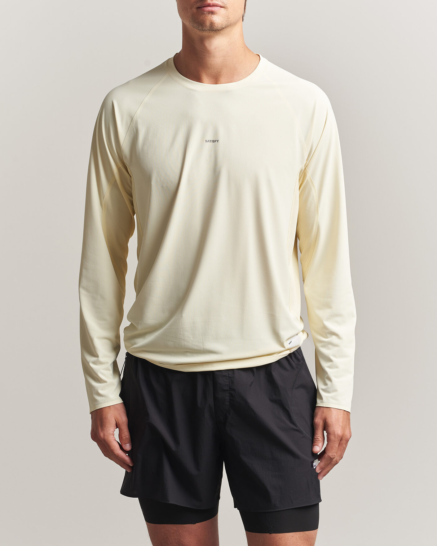 Mies | T-paidat | Satisfy | AuraLite UV Long Sleeve T-Shirt Transparent Yellow