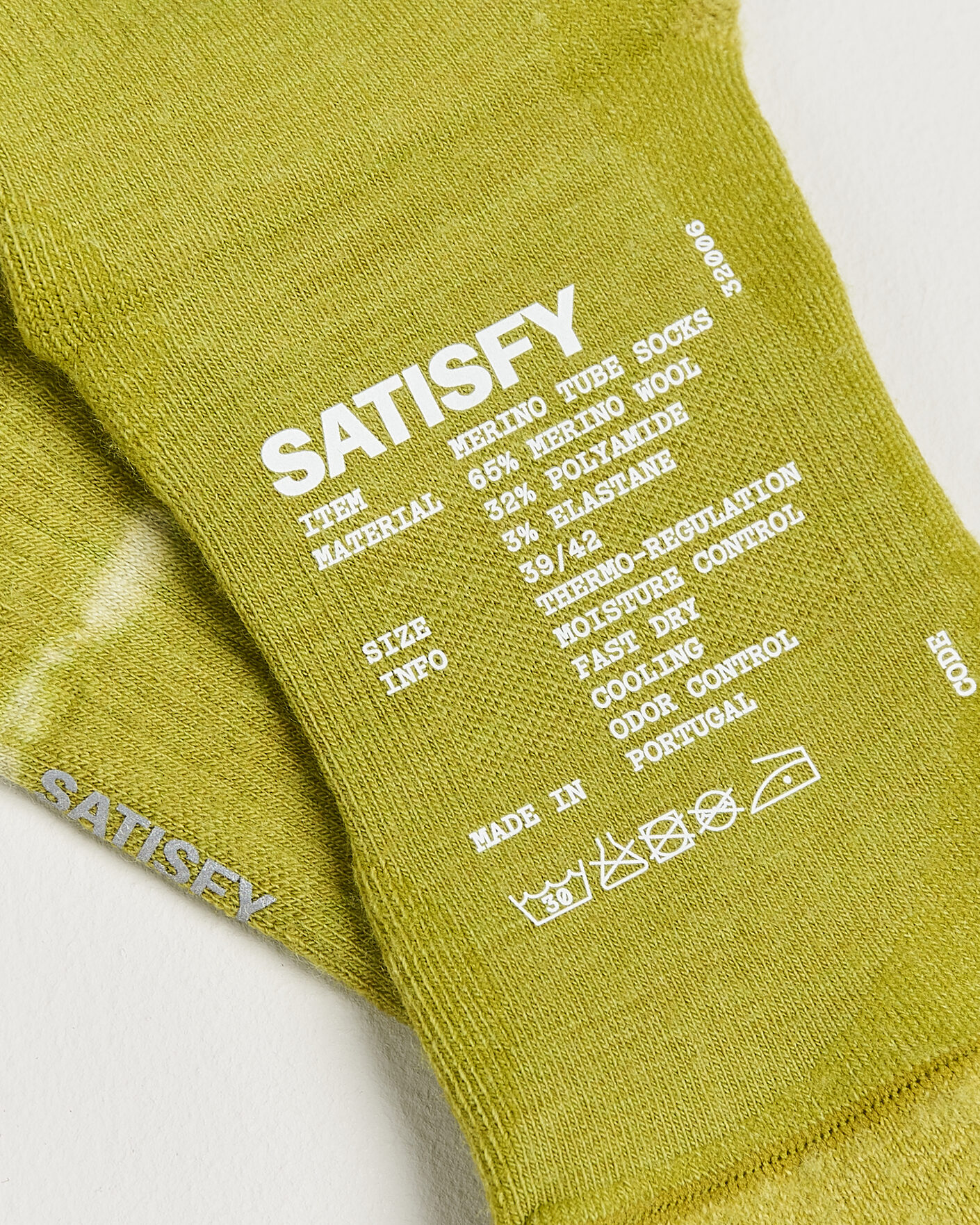 Mies | Alusvaatteet | Satisfy | Merino Tube Socks Tie Dye Covert Green