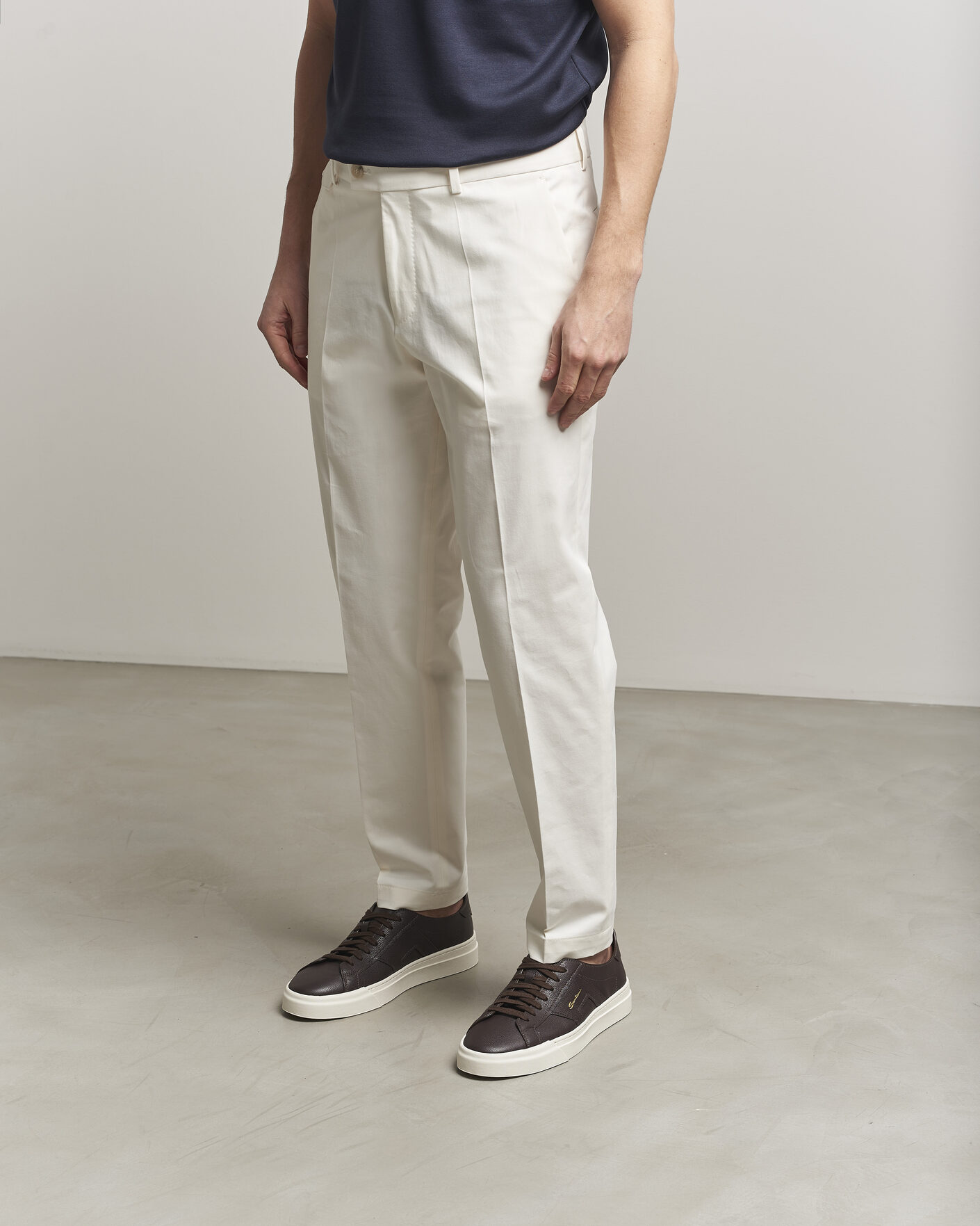 Mies | Tennarit | Santoni | Double Buckle Sneakers Dark Brown Calf