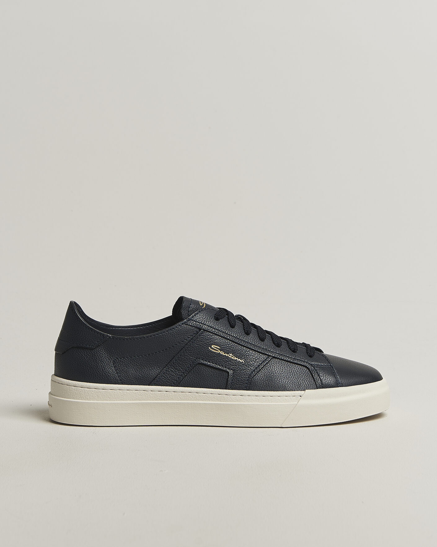 Mies | Tennarit | Santoni | Double Buckle Sneakers Navy Calf