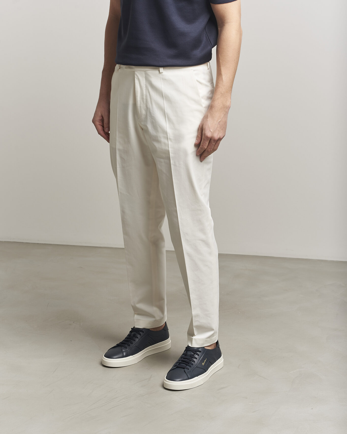 Mies | Tennarit | Santoni | Double Buckle Sneakers Navy Calf