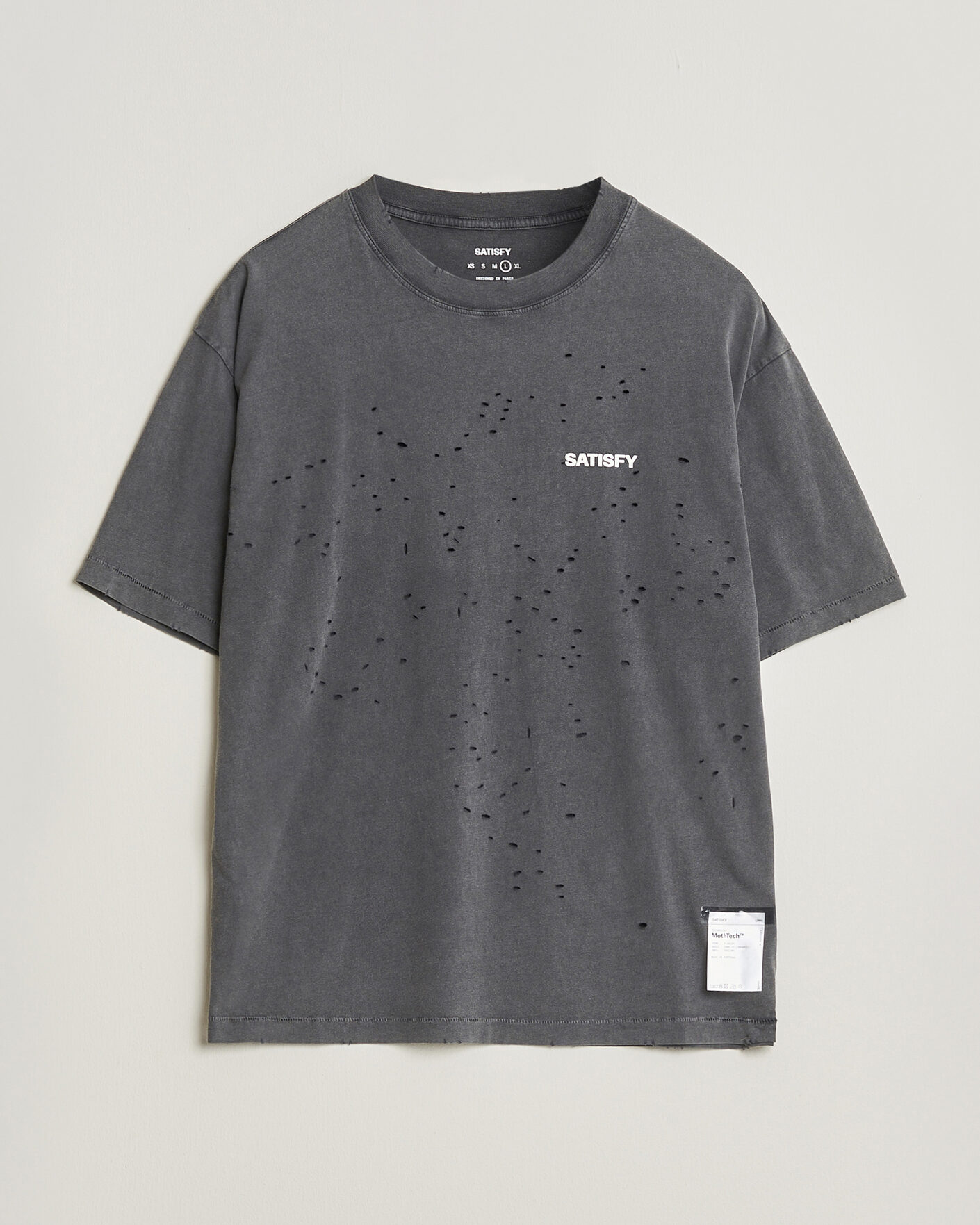 Mies | T-paidat | Satisfy | MothTech Small Logo T-Shirt Aged Black