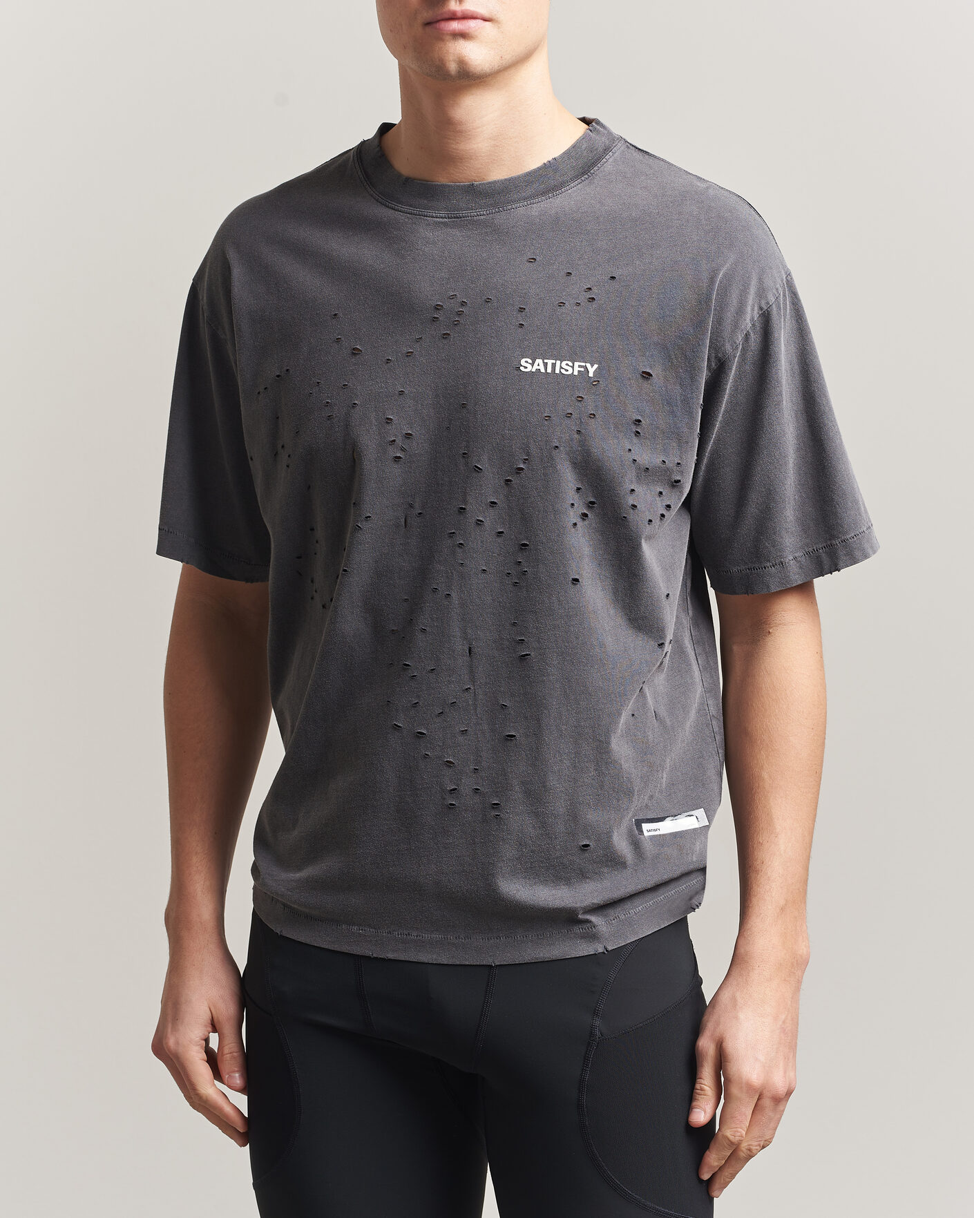 Mies | T-paidat | Satisfy | MothTech Small Logo T-Shirt Aged Black