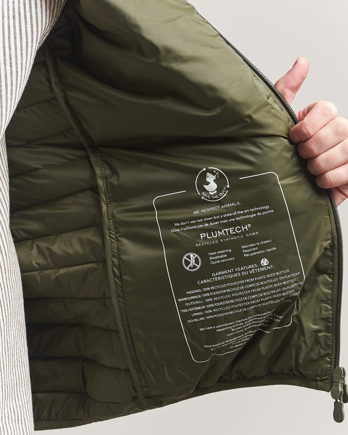 Mies | Takit | Save The Duck | Cole Lightweight Padded Jacket Snake Green