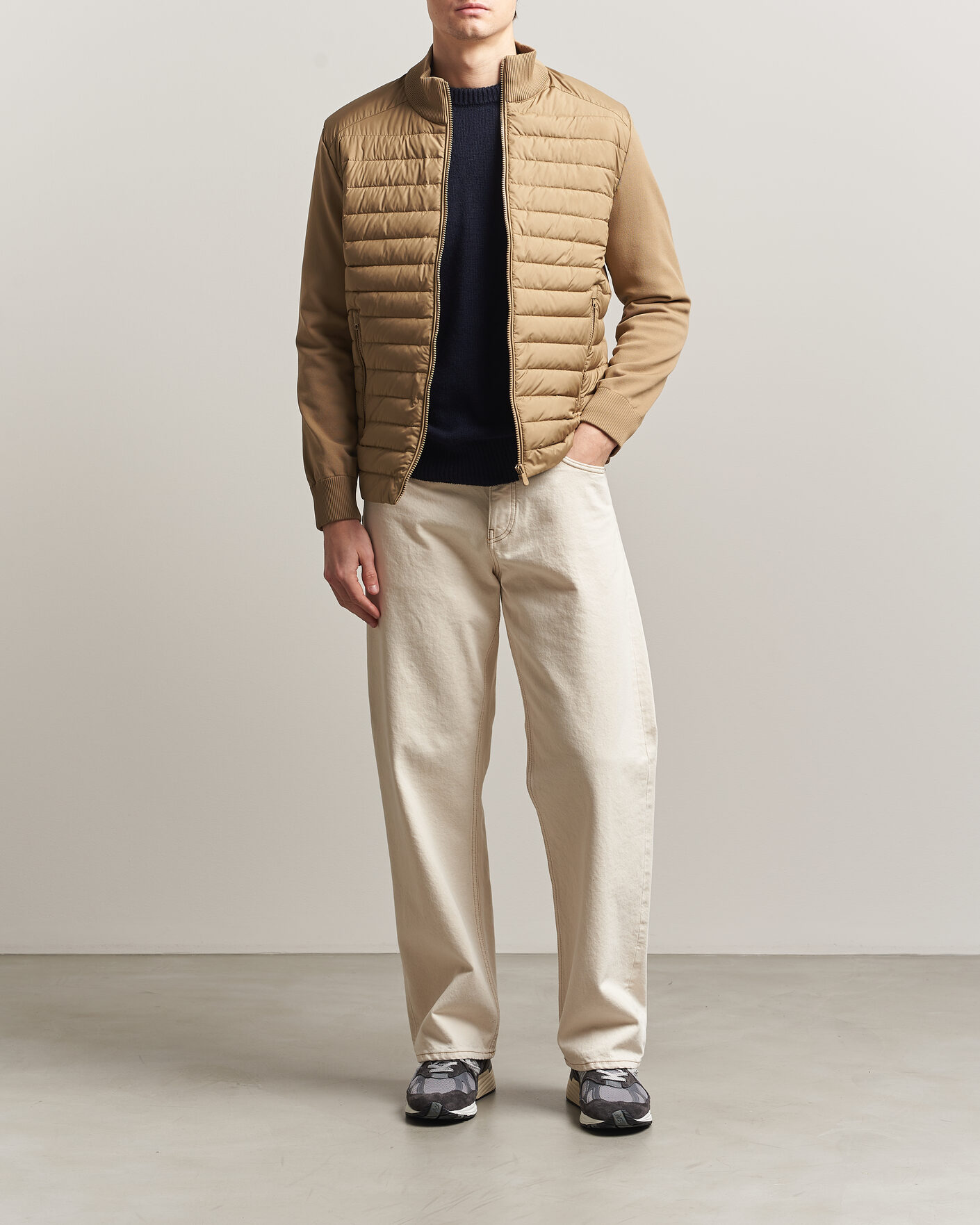 Mies | Takit | Save The Duck | Sedum Lightweight Padded Hybrid Jacket Khaki Brown