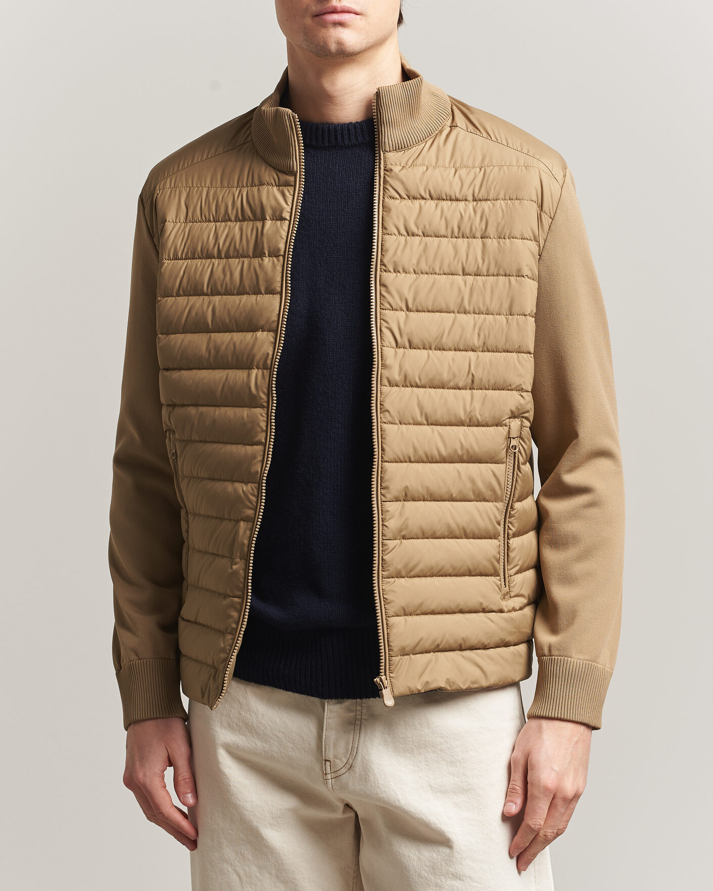 Mies | Takit | Save The Duck | Sedum Lightweight Padded Hybrid Jacket Khaki Brown