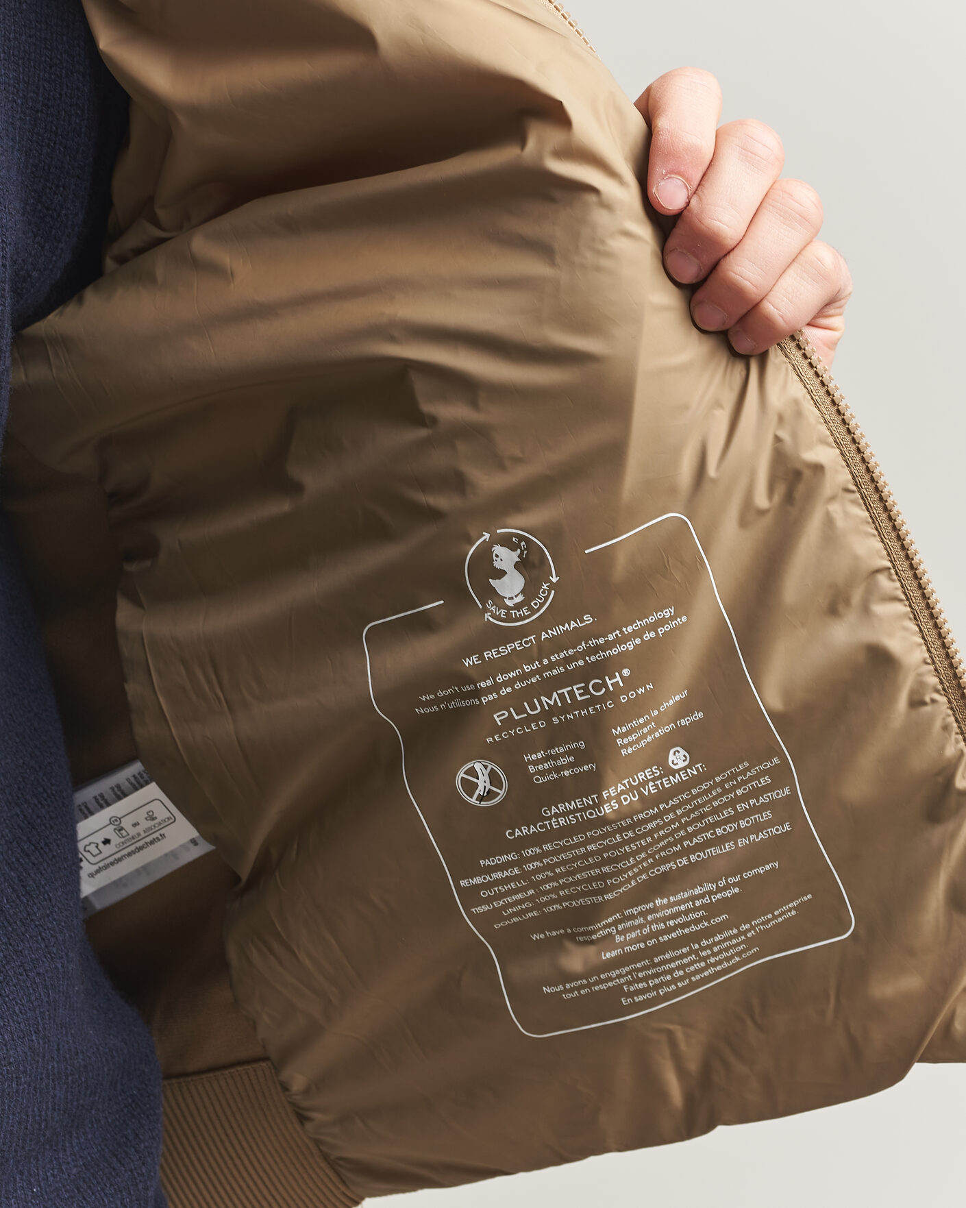 Mies | Takit | Save The Duck | Sedum Lightweight Padded Hybrid Jacket Khaki Brown