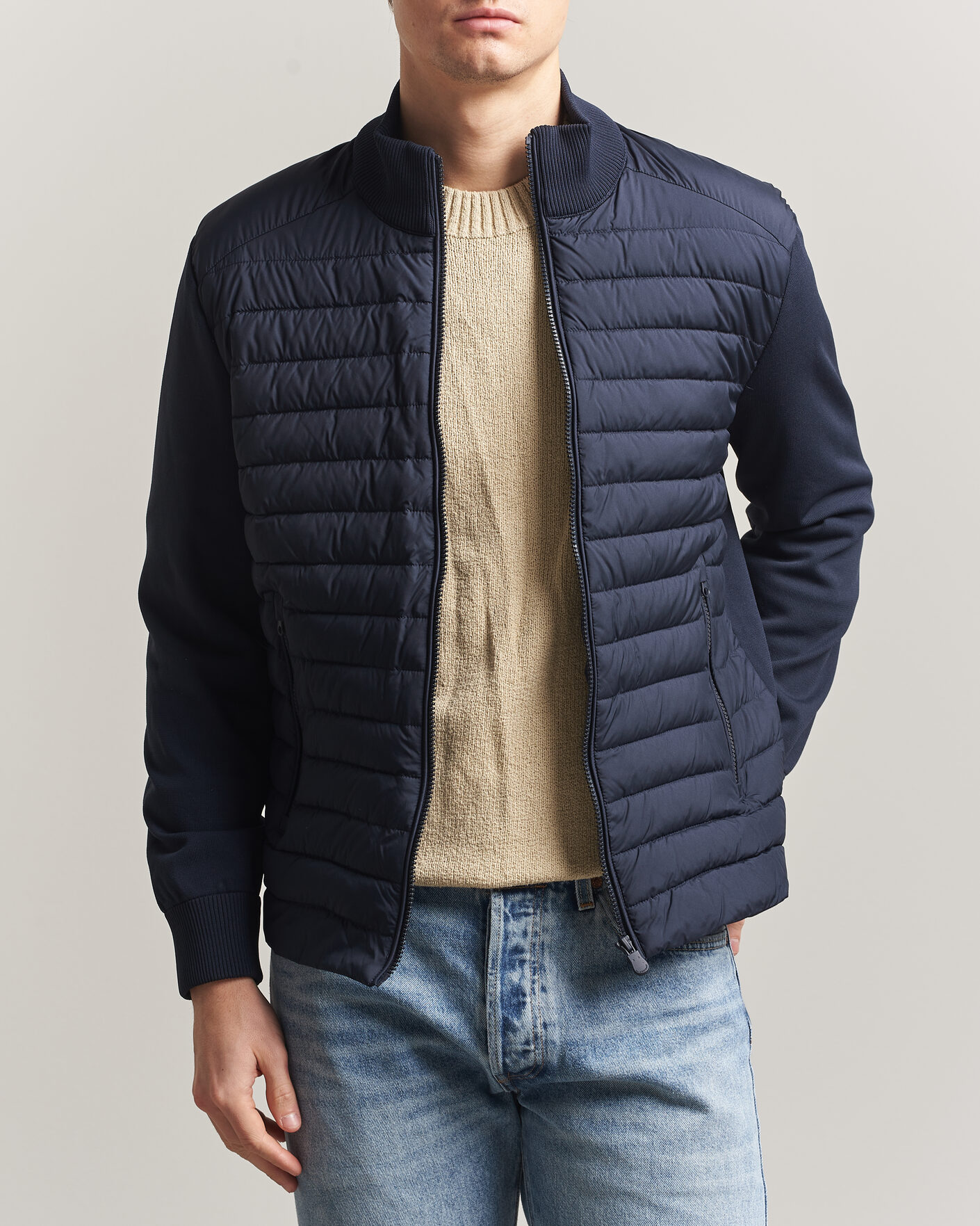 Mies | Takit | Save The Duck | Sedum Lightweight Padded Hybrid Jacket Navy Blue