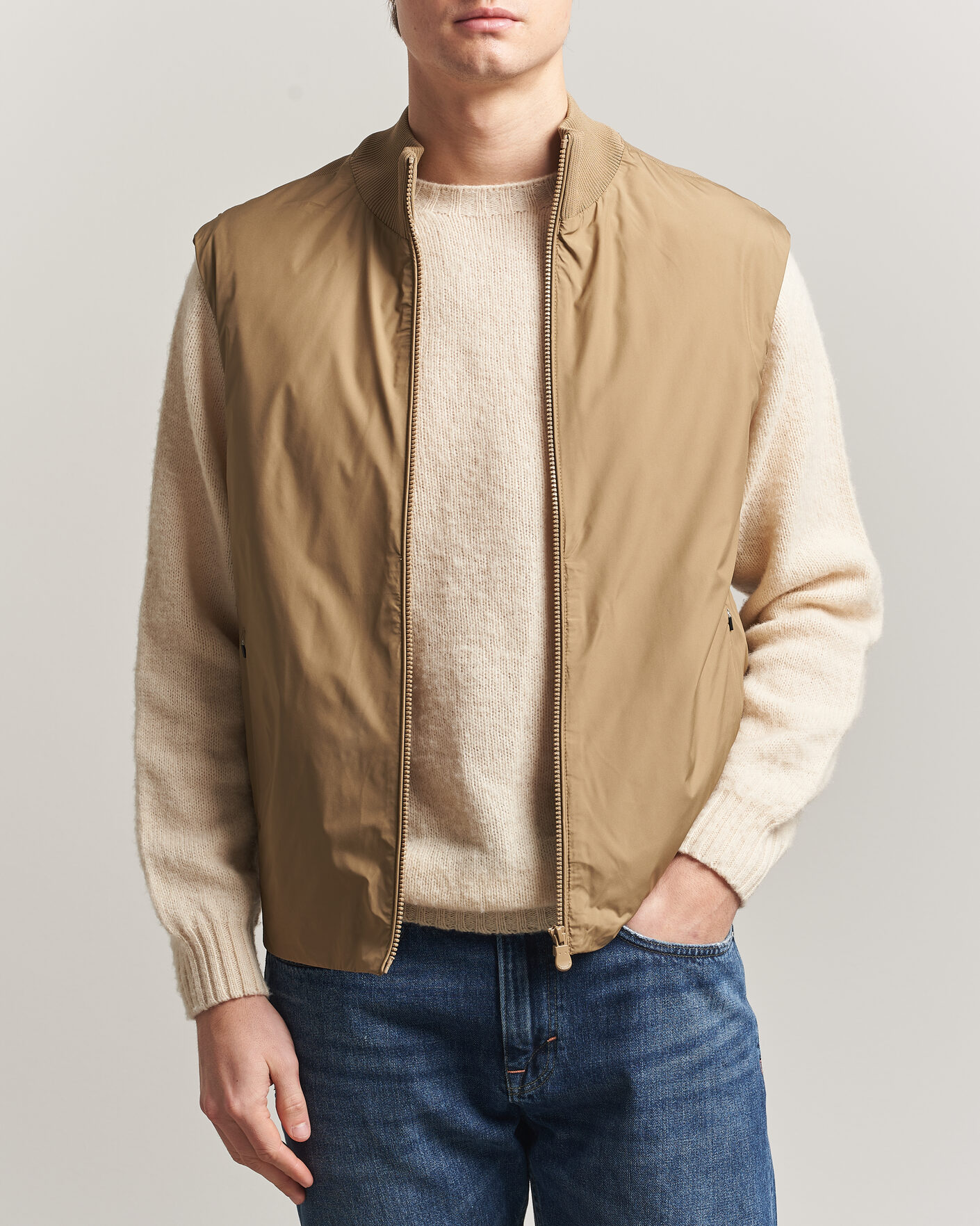 Mies | Ulkoliivit | Save The Duck | Orris Hybrid Vest Khaki Brown