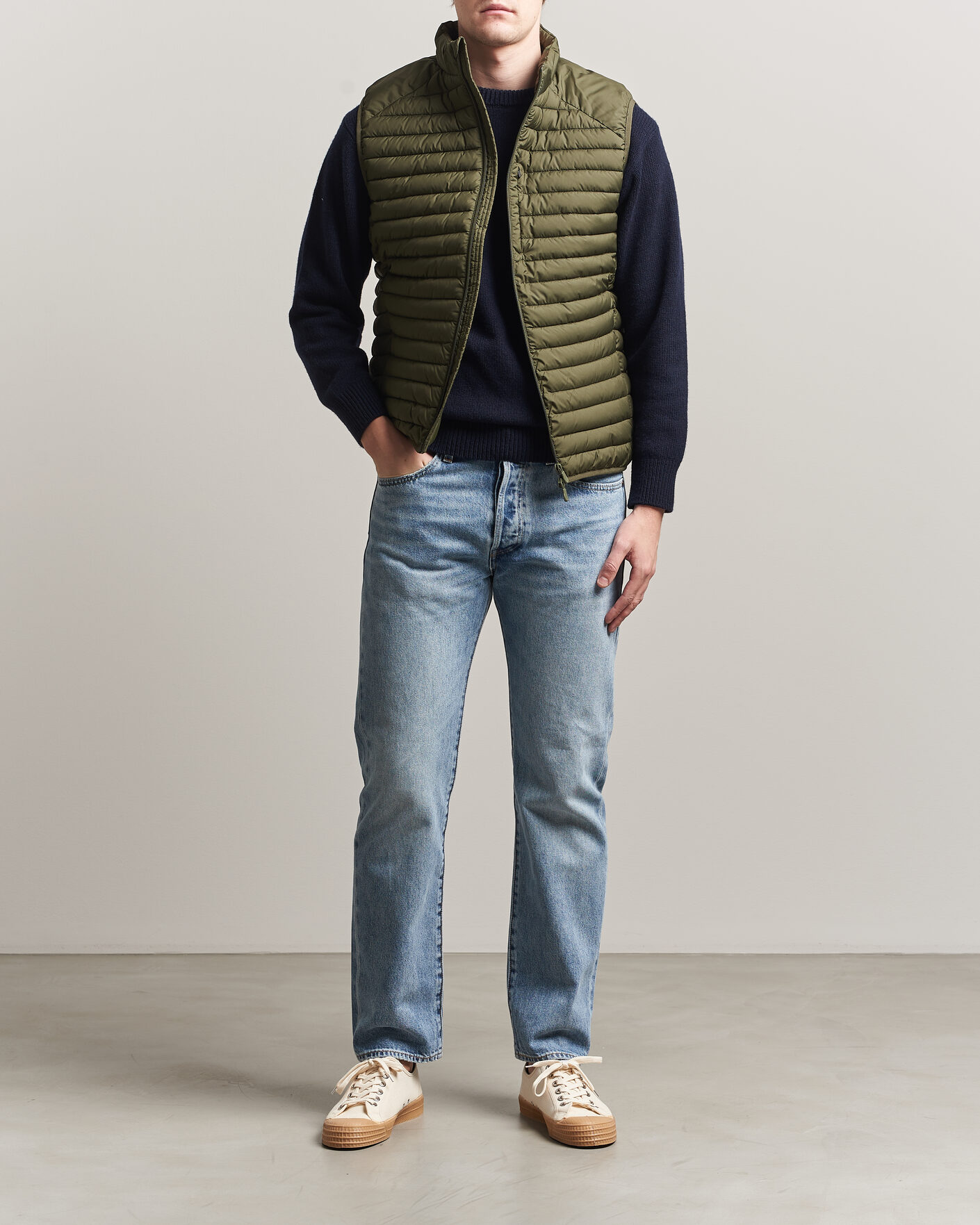 Mies | Ulkoliivit | Save The Duck | Dave Lightweight Padded Vest Snake Green