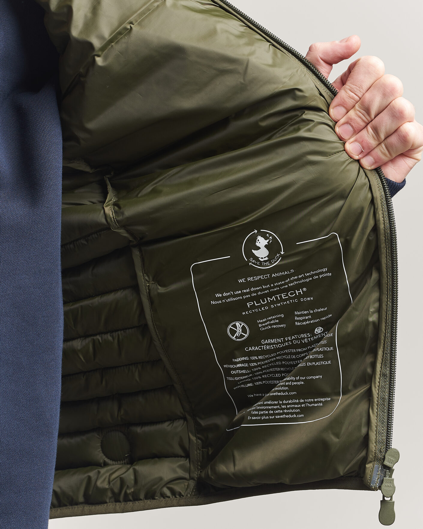 Mies | Ulkoliivit | Save The Duck | Dave Lightweight Padded Vest Snake Green