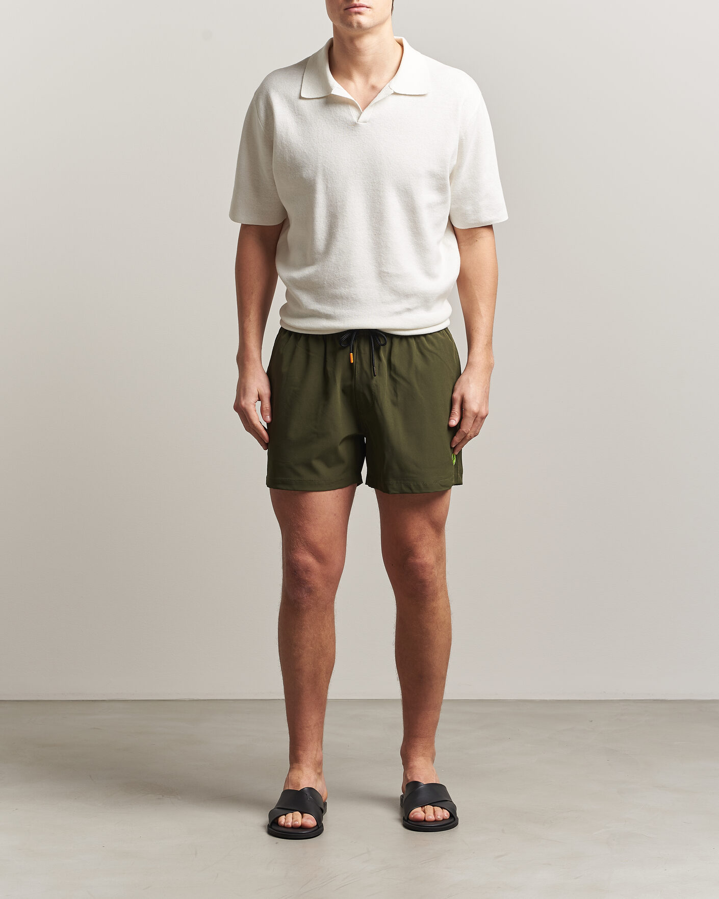 Mies | Uimahousut | Save The Duck | Plain Drawstring Swimshorts Snake Green