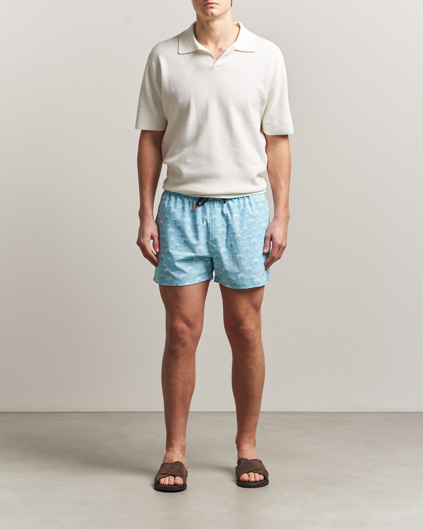 Mies | Uimahousut | Save The Duck | Printed Drawstring Swimshorts Waves