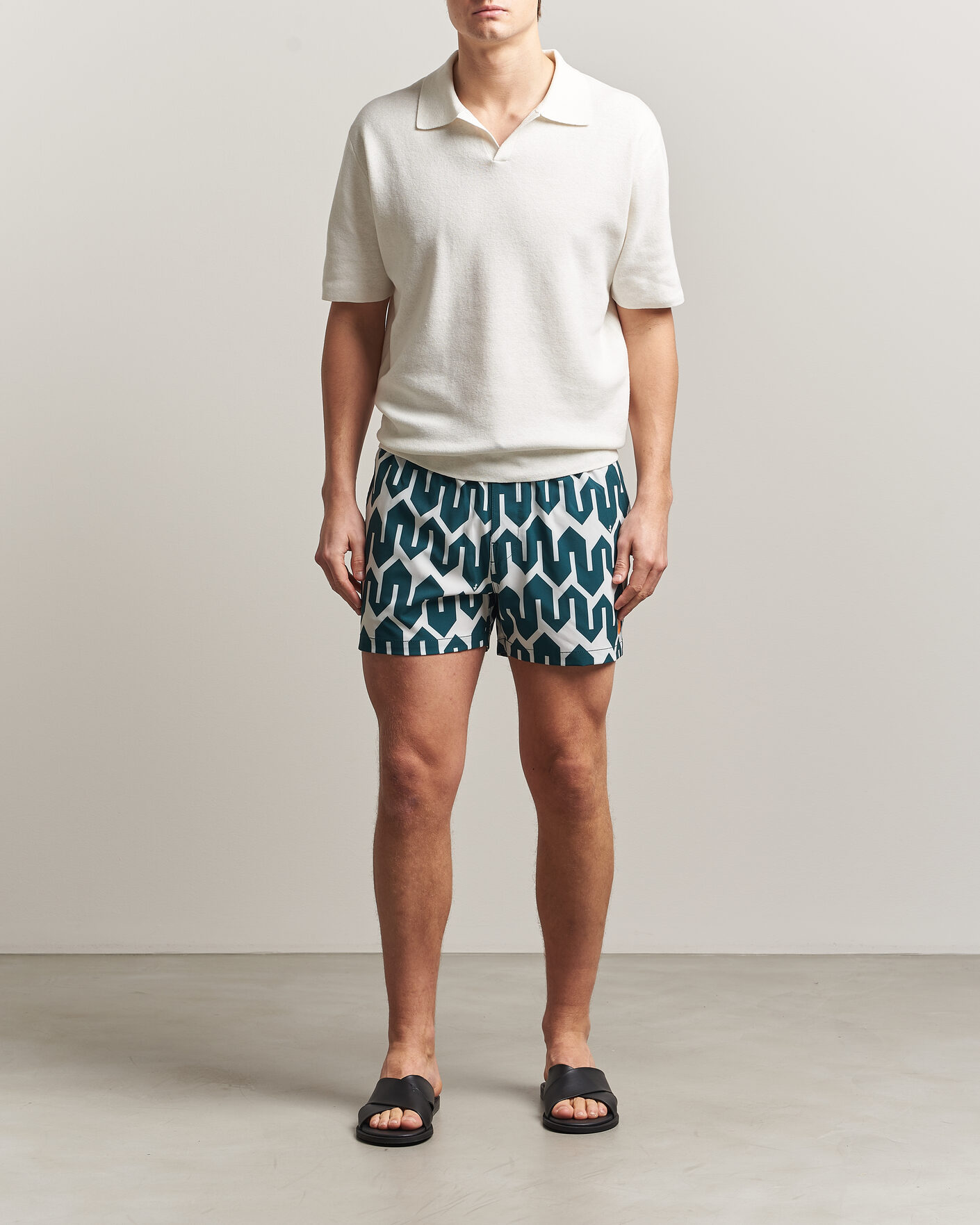 Mies | Uimahousut | Save The Duck | Printed Drawstring Swimshorts Zig Zag