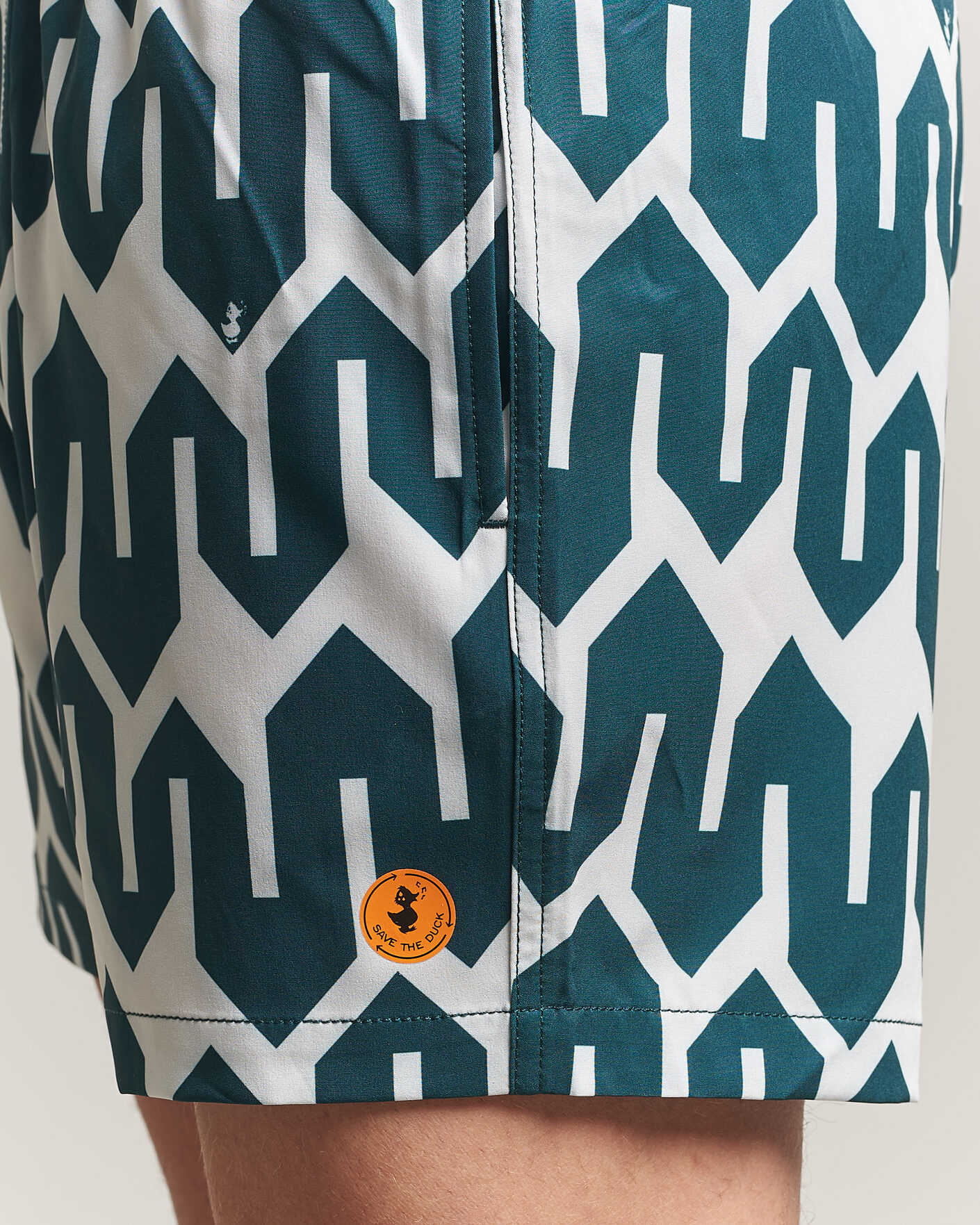 Mies | Uimahousut | Save The Duck | Printed Drawstring Swimshorts Zig Zag