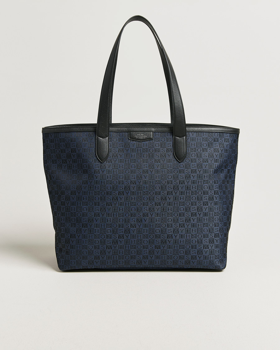 Mies | Laukut | Smythson | Canvas Stamp Tote Navy